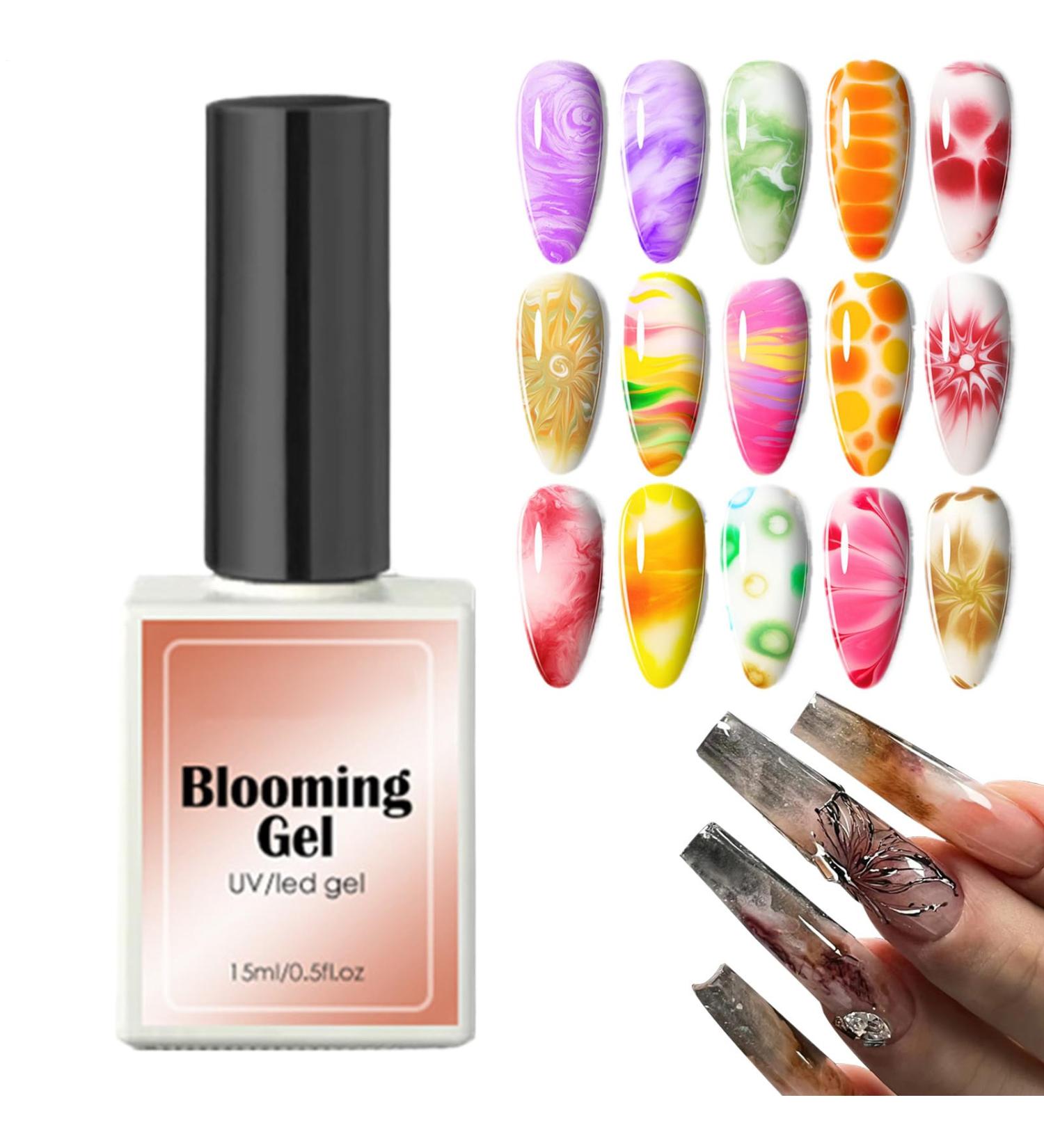 Clear Gel - 15ml Versatile design compatibility Clear Blossom Gel ClearBlooming Gel Nail Polish | Floral gel with spreading effects for girls moms girlfriends women and - Buy Online on GoSupps.com