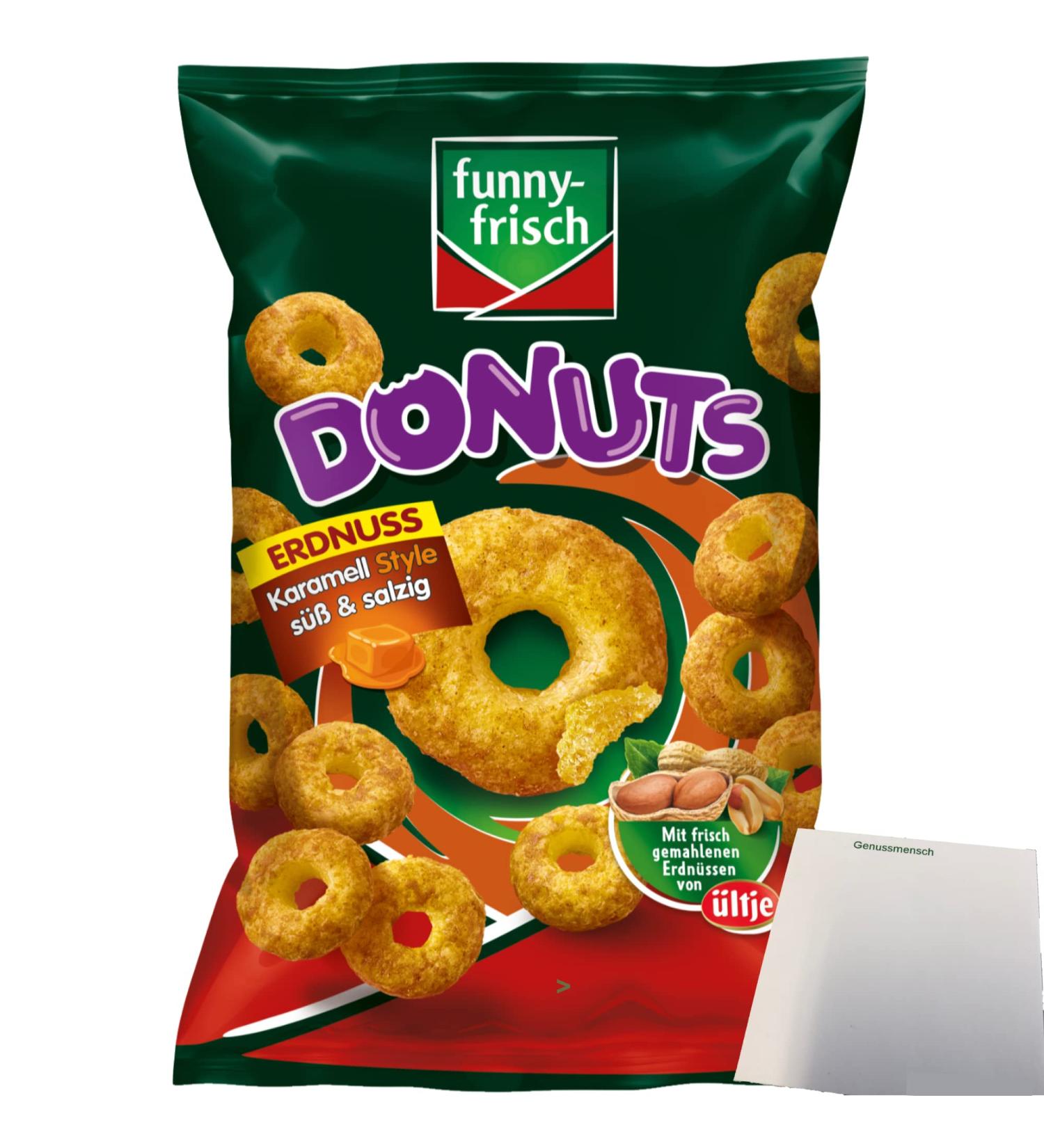 Funny-Frisch Peanut Donuts Caramel Style - Sweet & Salty Snack (110g) | International Shipping Available - Buy Online on GoSupps.com