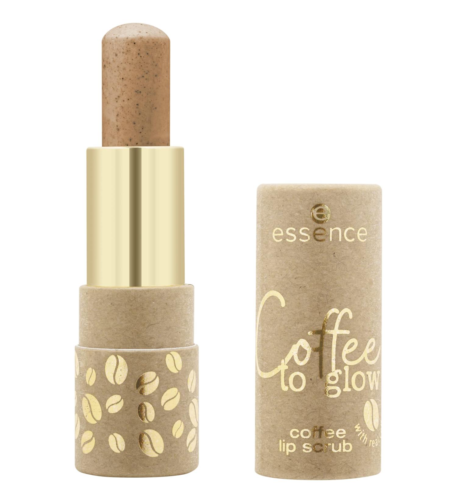 Essence Coffee to Glow Lip Scrub No. 01 - Nourishing Brown Coffee Scrub with Oils for Smooth Lips - 4G - Buy Online on GoSupps.com
