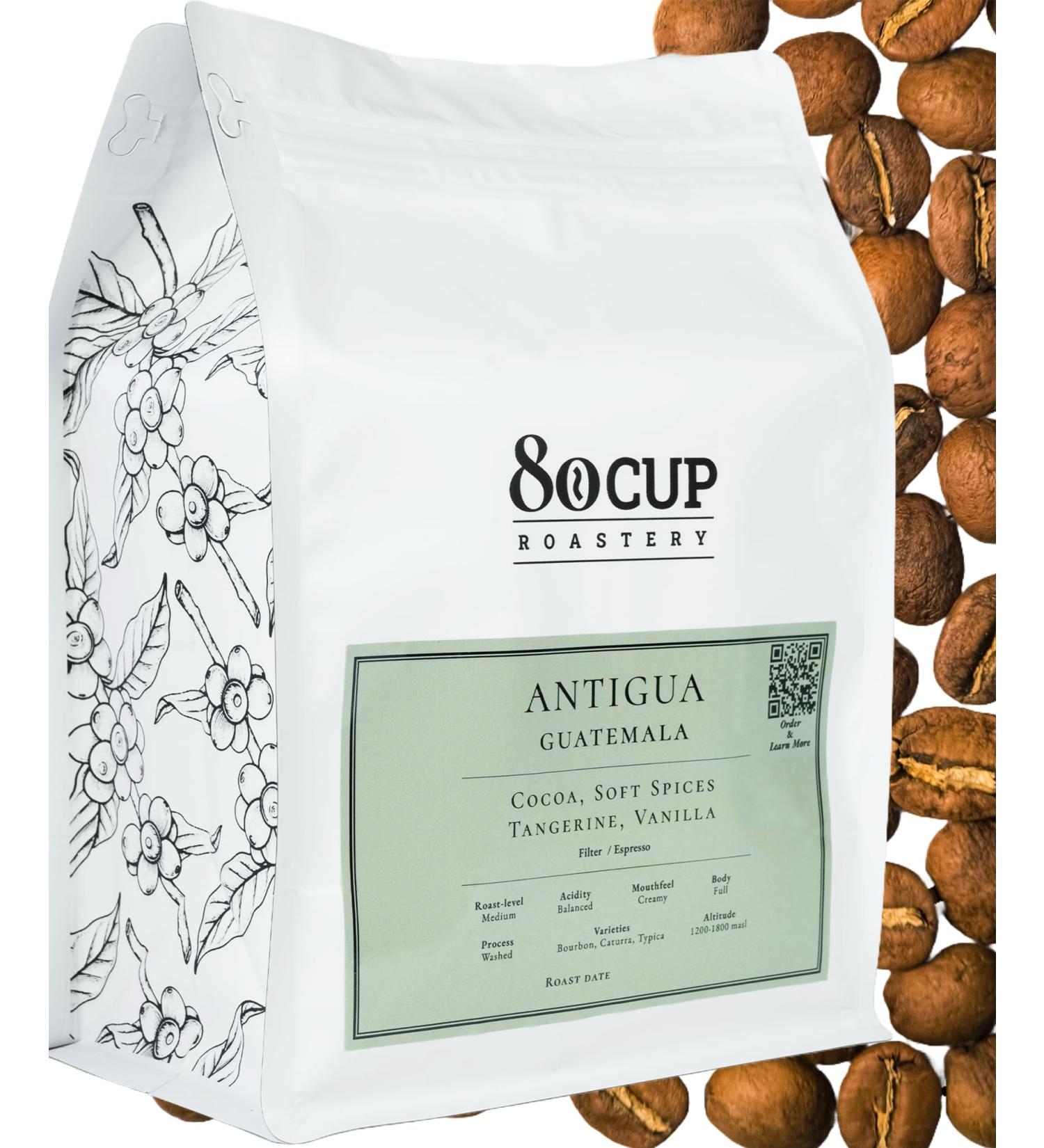 Freshest Specialty Coffee Beans | 80 CUP Roastery | Single Origin Roasted After Order (500g Guatemala Antigua) - Buy Online on GoSupps.com