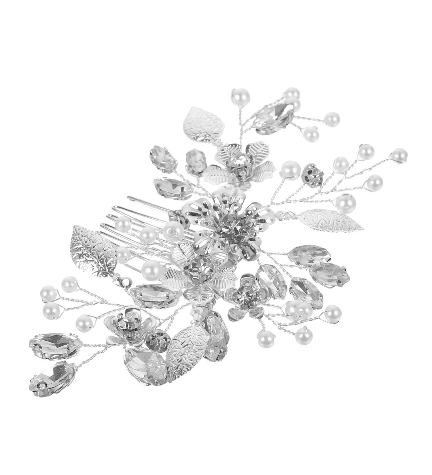 Housoutil Bridal Hair Comb Clip Tiara Wedding Hair Accessories Wedding Hair Comb Bridal Hair Accessories Wedding Hair Side Comb Flower Hair Comb Zinc Alloy Bride Hand Drill The Flowers - Buy Online on GoSupps.com