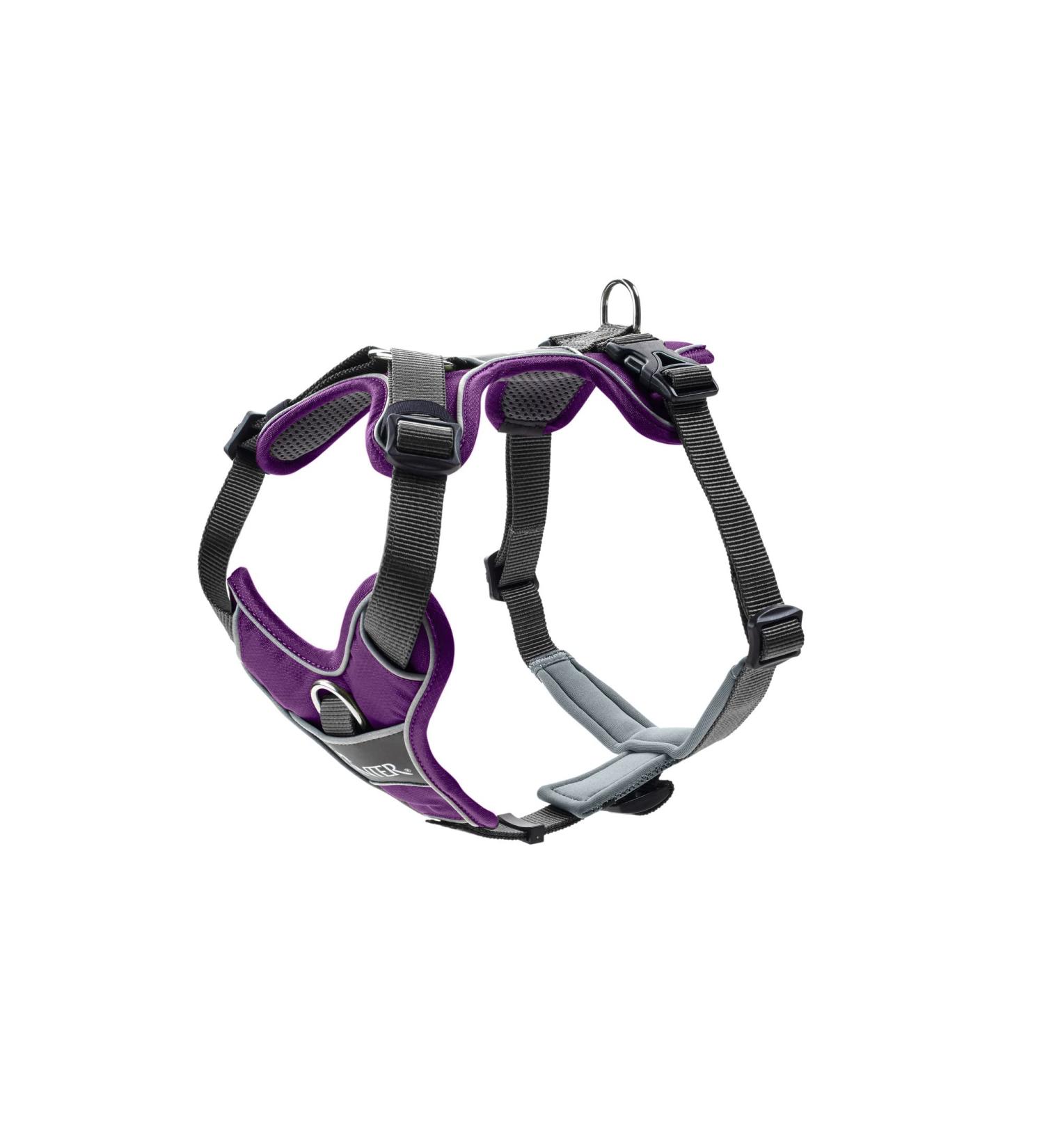 HUNTER Dog Harness - Adjustable Purple/Grey (79-107 cm) | Shop Now for International Shipping - Buy Online on GoSupps.com