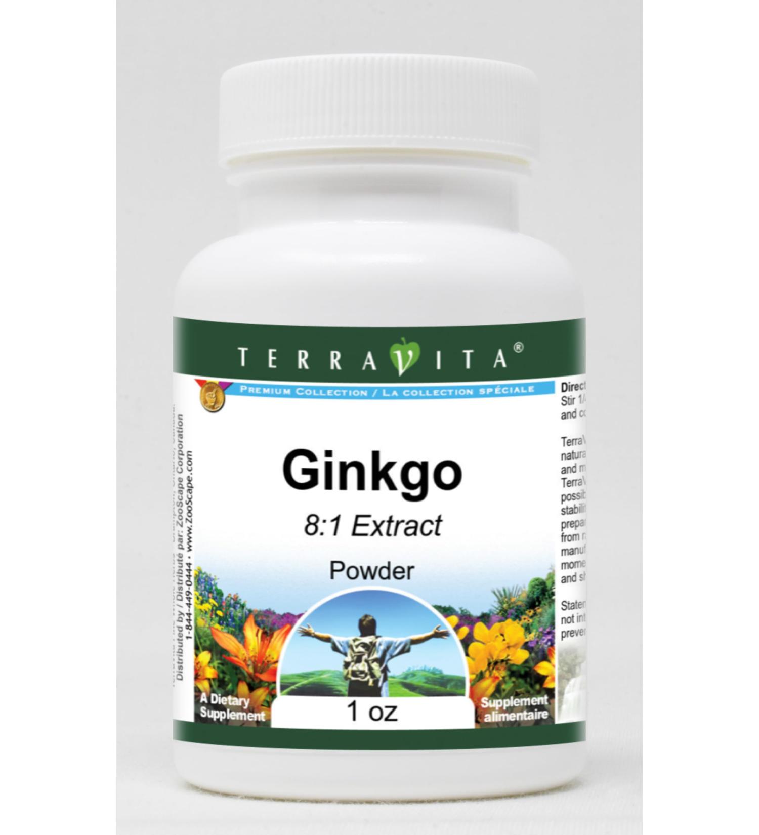 Ginkgo 8:1 Powder (1 oz ZIN: 520218) - 3 Pack - Buy Online on GoSupps.com