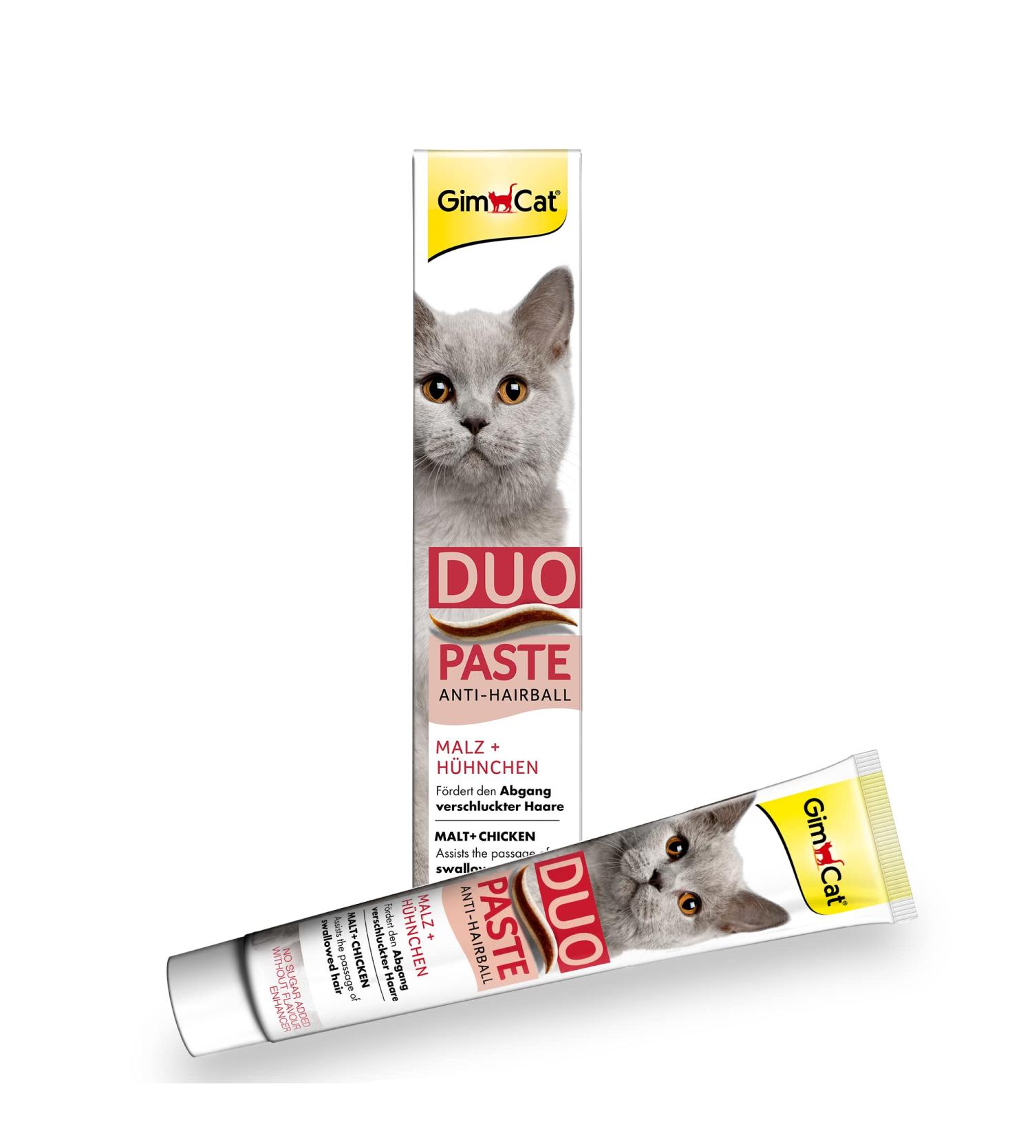 GimCat Duo Paste Anti-Hairball Malt & Chicken - 50g Cat Snack for Hairball Control | Shop Internationally - Buy Online on GoSupps.com