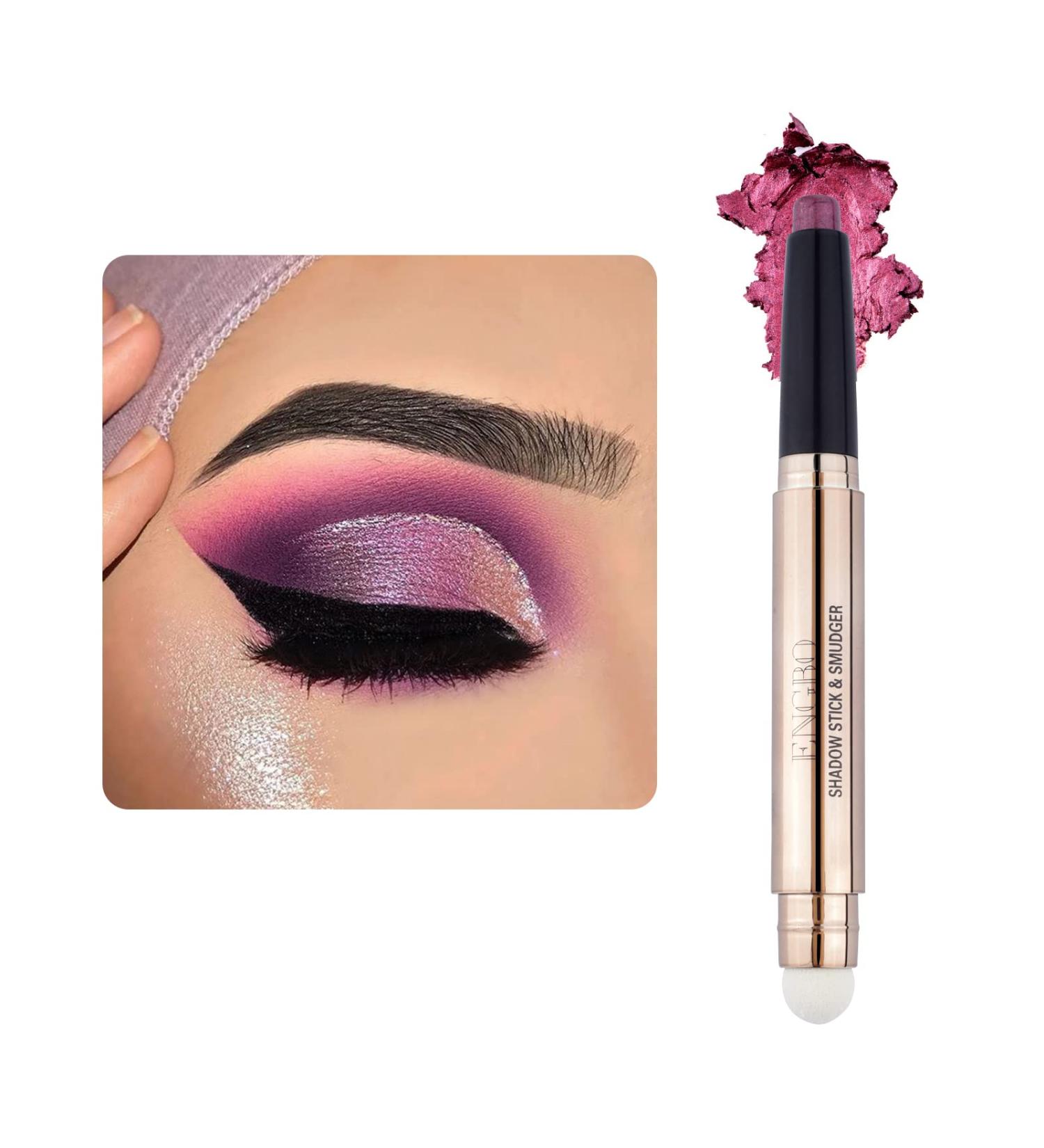 LOKFAR Eye Shadow Stick - Cream Eyeshadow Pencil for Eye Brightening in Dark Magenta Shimmer - Buy Online on GoSupps.com