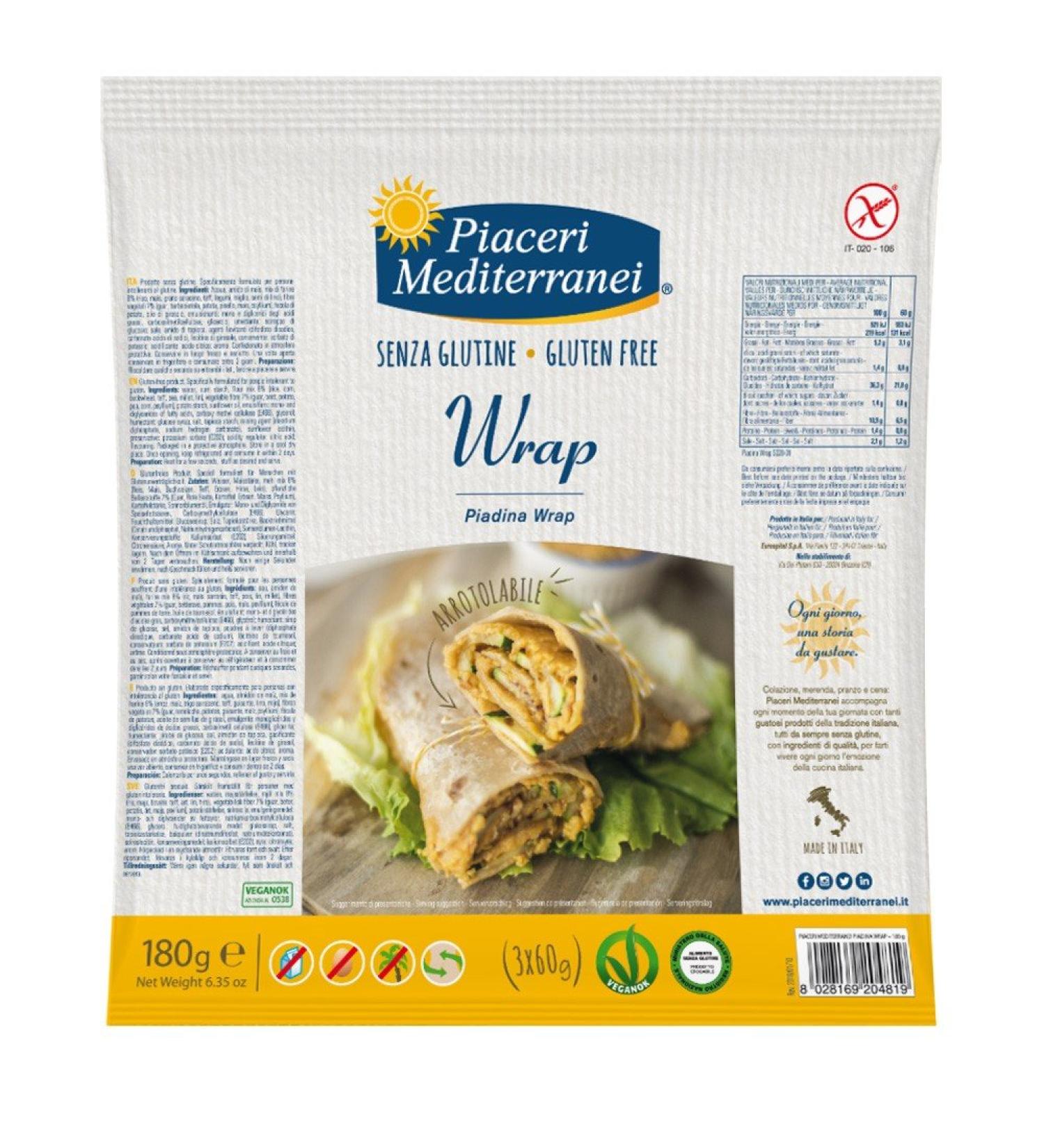 Piaceri Mediterranei MEDITERRANEAN PLEASURES PIADINA WRAP 180g