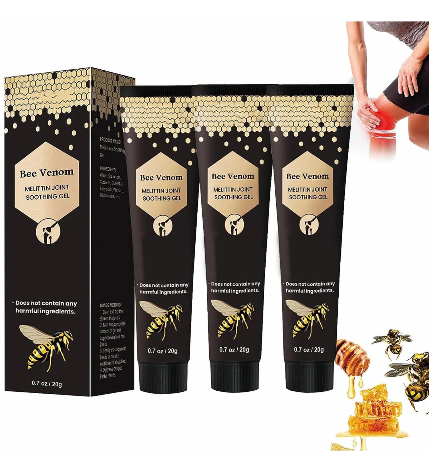 3PCS New Bee Venom Joint Relief Gel New Bee Venom Professional Gel Bee Venom Gel Bee Venom Cream - Buy Online on GoSupps.com