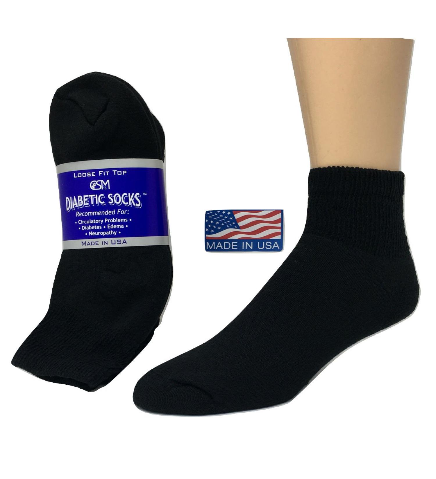 Creswell Diabetic Socks 6 Pairs X-Large Low Cut Size 13-15 - Black - Buy Online on GoSupps.com