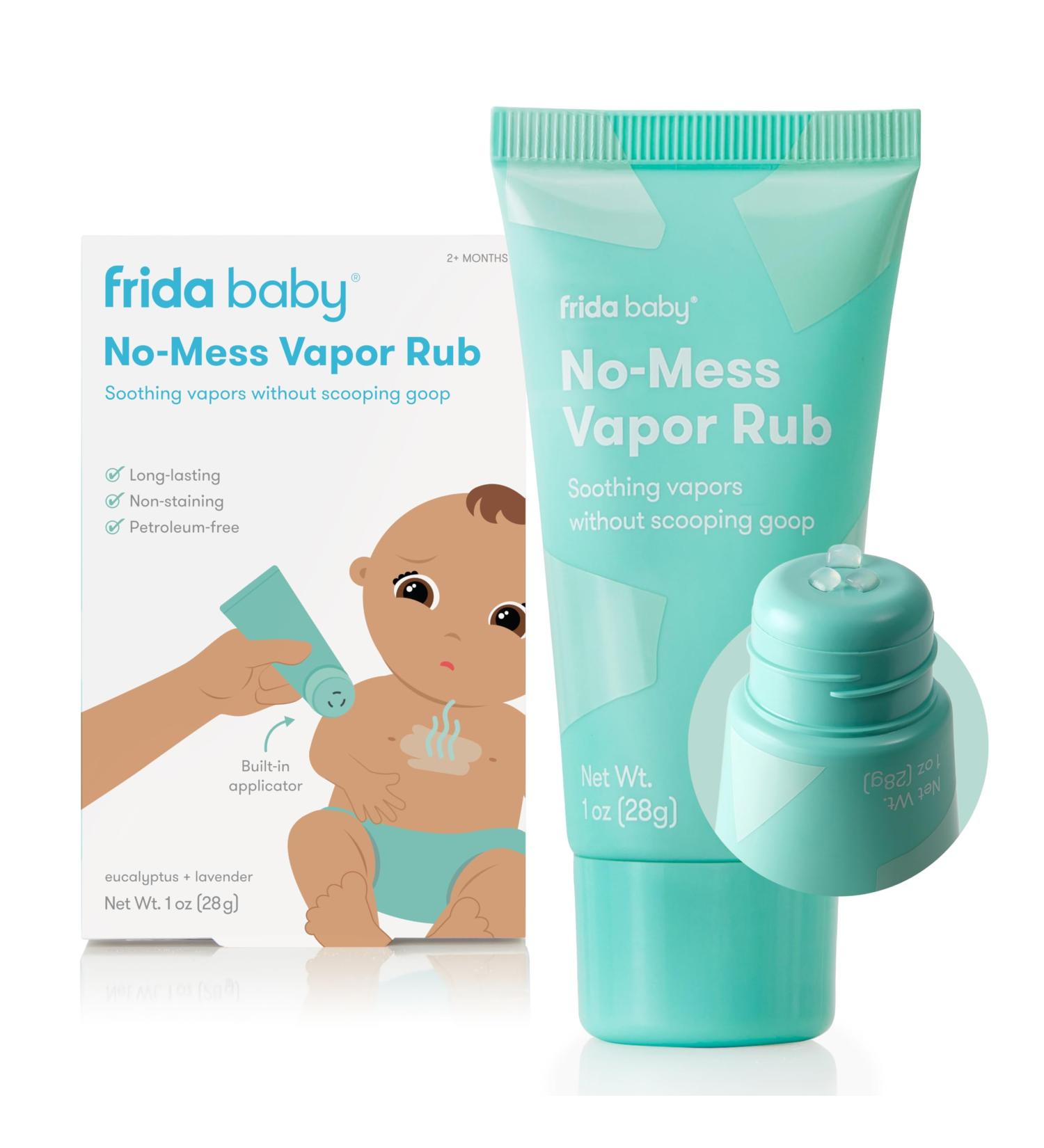Frida Baby No-Mess Vapor Rub - Petroleum-Free Soothing Eucalyptus & Lavender for Babies | Hands-Free Applicator for Chest Neck Back & Foot - Buy Online on GoSupps.com
