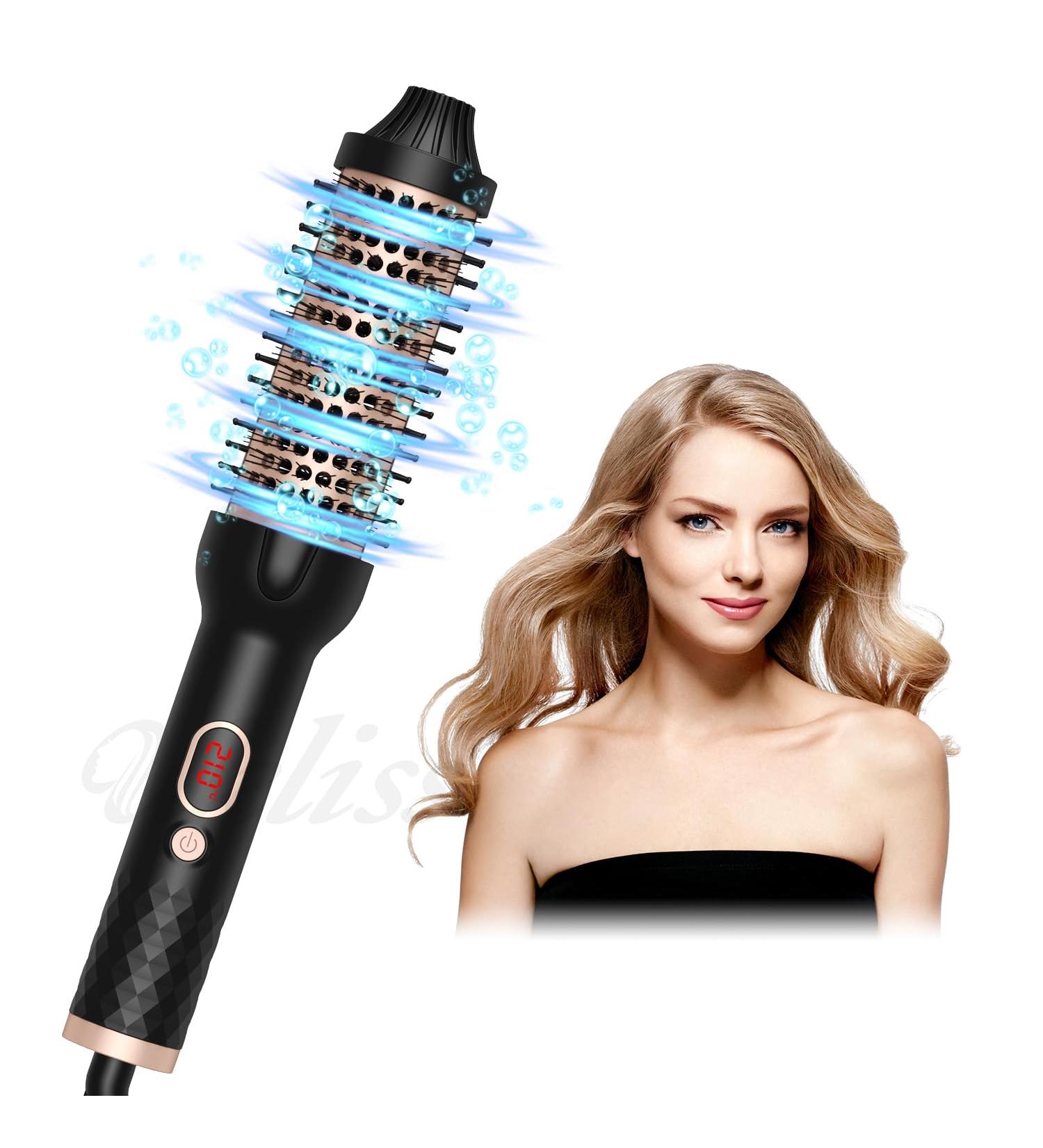 Buy Thermal Brush | 1.5" Heated Round Brush Curling Iron with Ceramic Tourmaline & PTC Heater - Detachable & Travel-Friendly - Buy Online on GoSupps.com