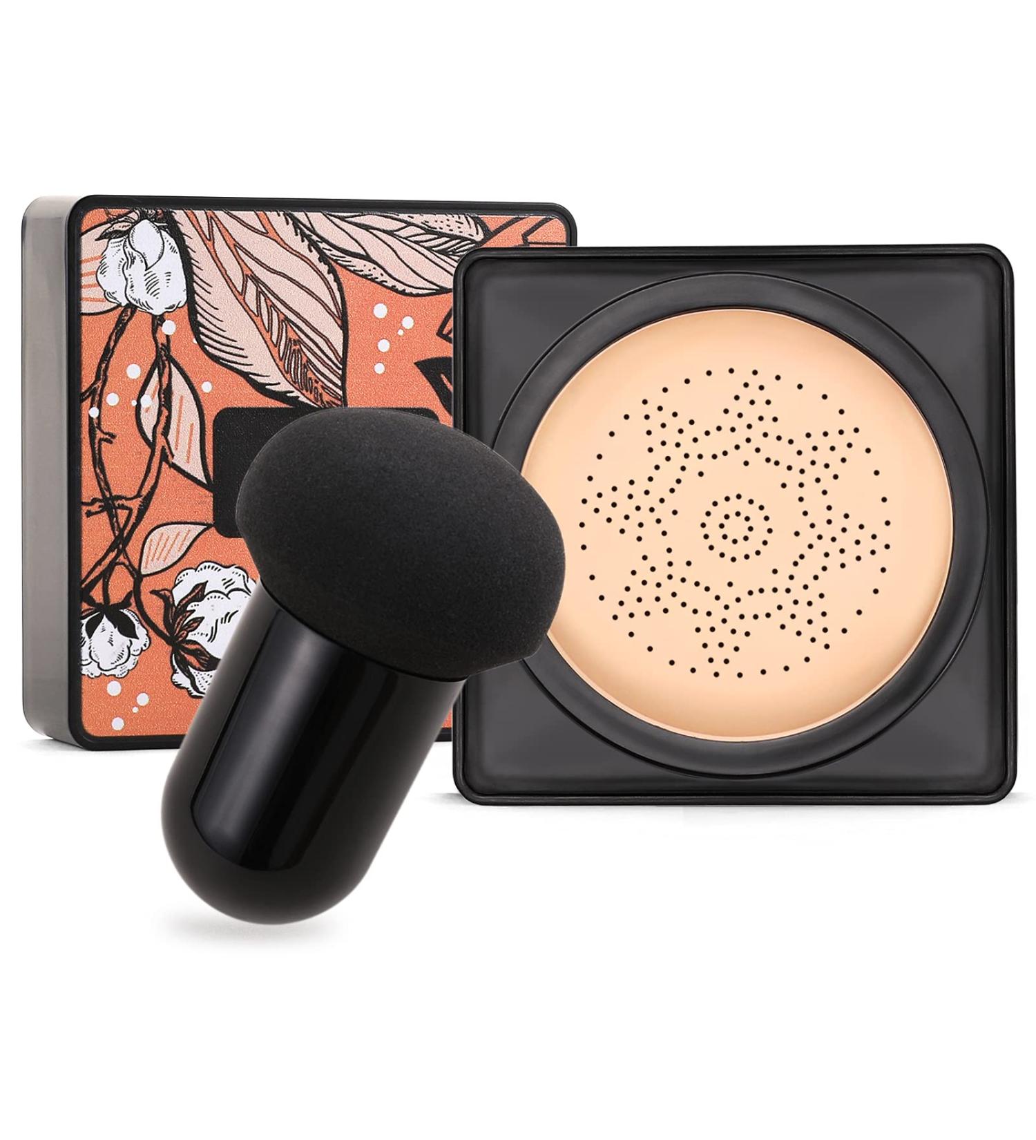 Boobeen - Foundation Mushroom Head Air Cushion - Base Makeup CC Cream Moisturizing Natural Concealer Lasting Nude Makeup - Brightening Pigment BB Cream Foundation Even Skin Tone 50 g (Pack of 1) Natural skin tone - Buy Online on GoSupps.com