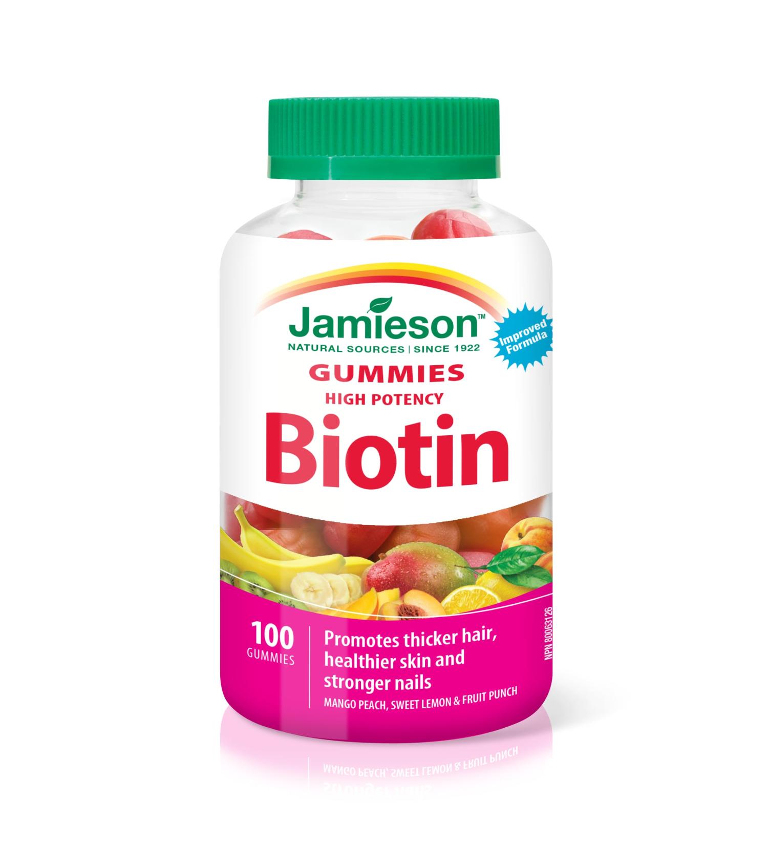 Jamieson High Potency Biotin Gummies 100 Count - Buy Online on GoSupps.com