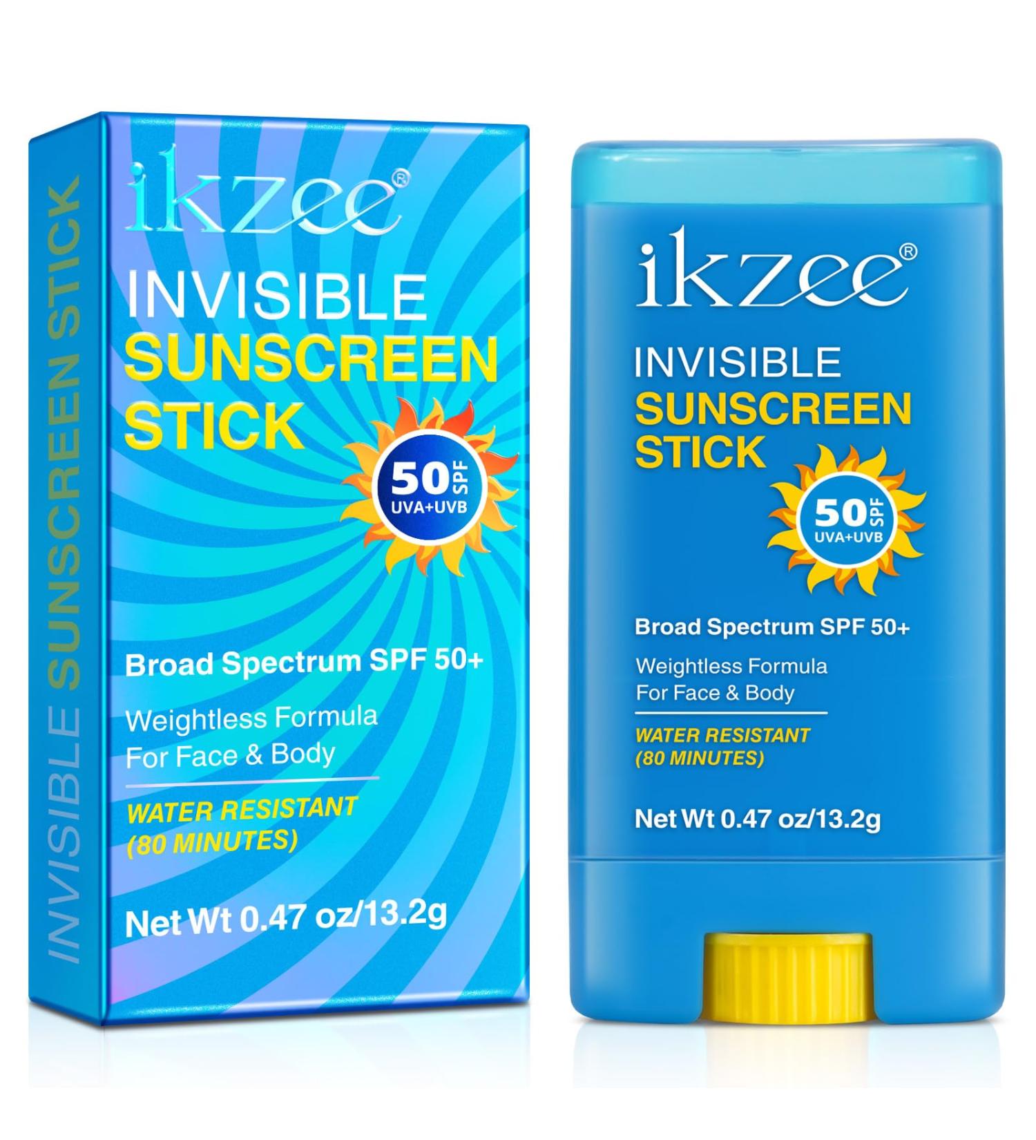 Invisible Sunscreen Stick SPF 50+ Solid State Sunscreen Stick 13G Broad Spectrum Moisturising Suncream Long-Lasting & Water-Resistant Sunblock Stick Sun Block Sticks For Face & Body Sunstick - Buy Online on GoSupps.com
