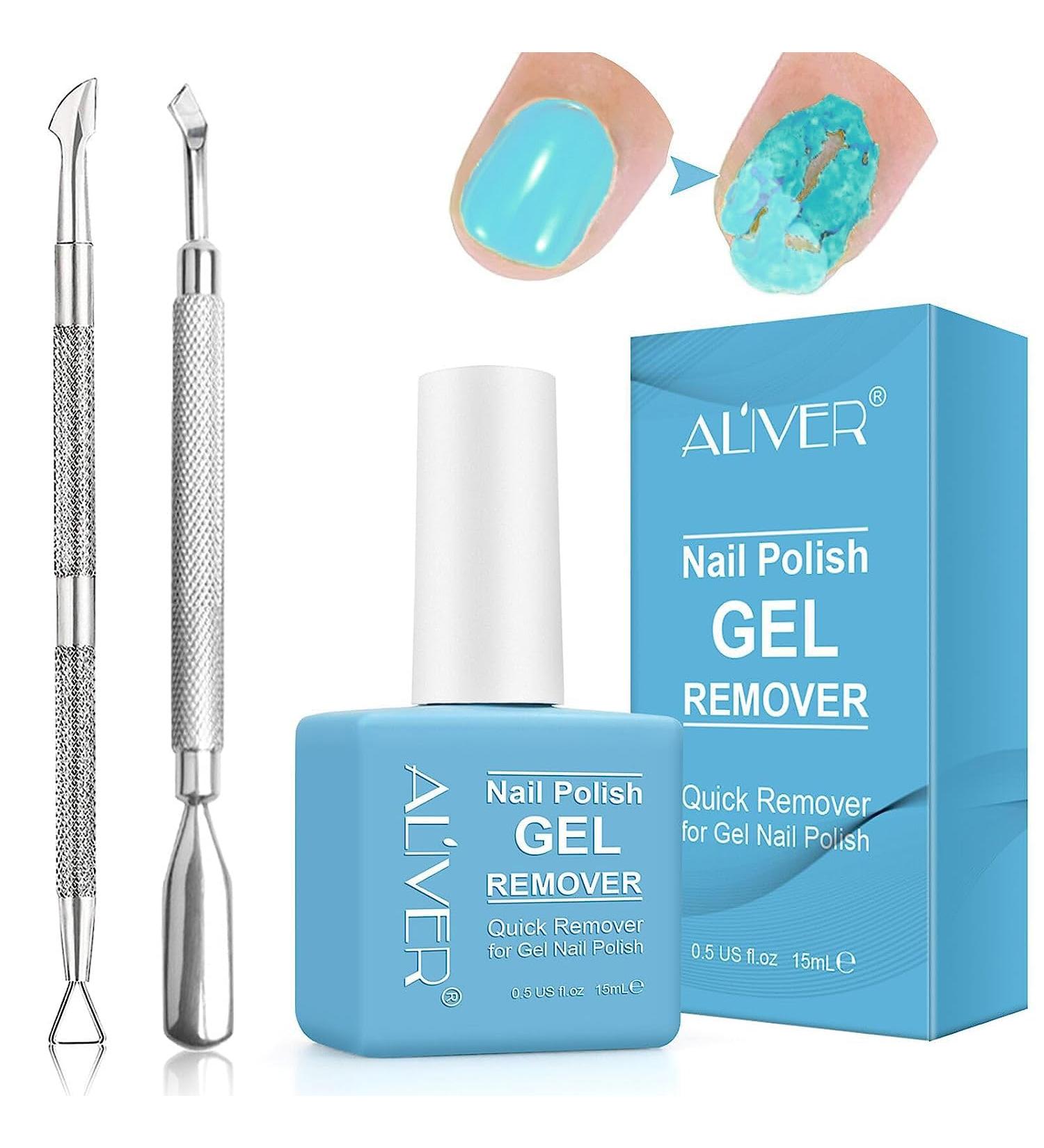 Nail Polish Remover Remove Gel Nail Polish Within 2-3 Minutes Gel Nail Polish with Nail Polish Scraper and Cuticle Pusher Quick & Easy Polish Remover No Need For Foil Soaking Or Wrapping15 ml - Buy Online on GoSupps.com