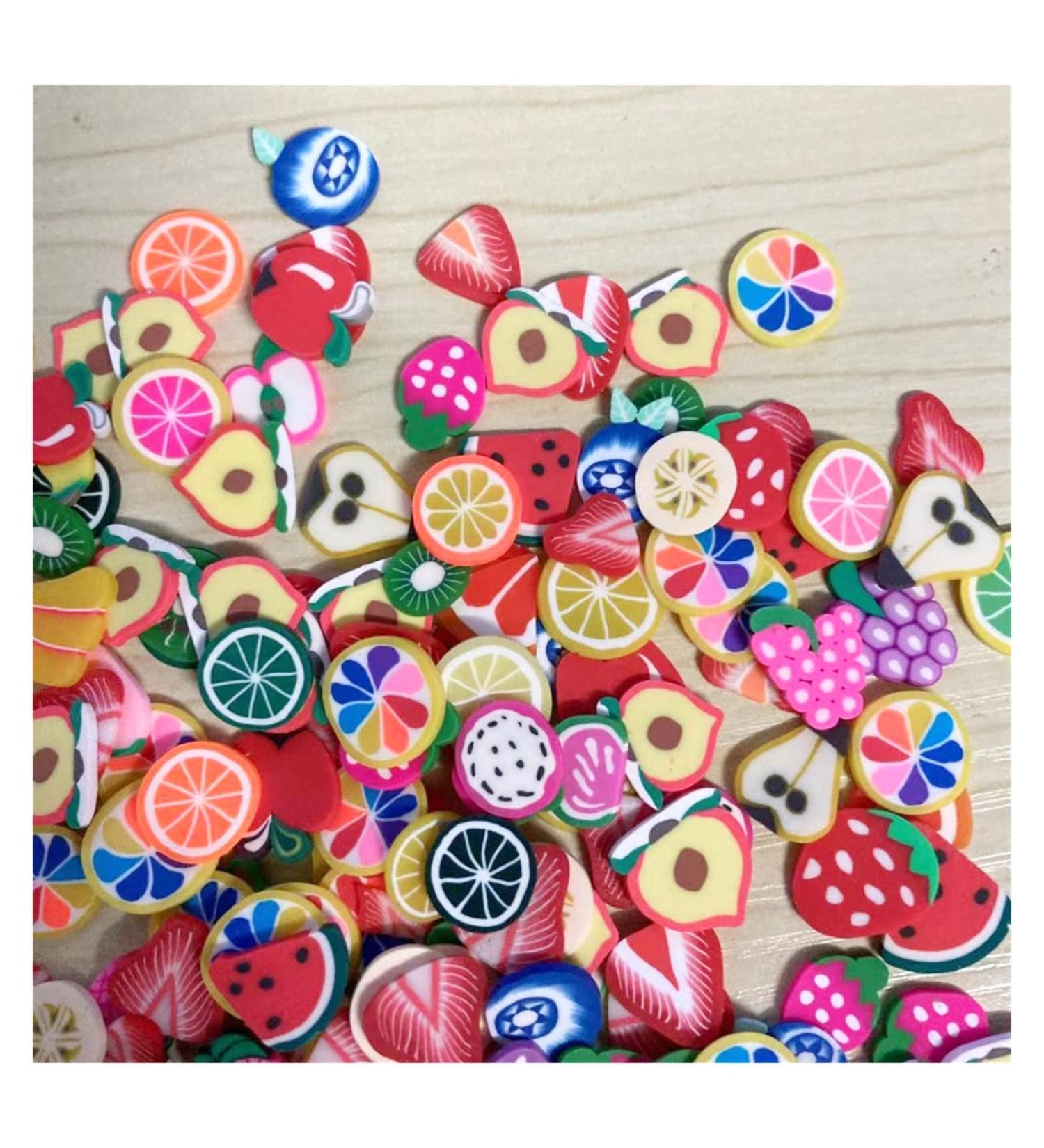 RT 100g Mixed Fruits Slices Slices Polymer Clay Sprinkles for Slimes Filling DIY Nails Art Phone Decoration Y425 (Color : Mixed) - Buy Online on GoSupps.com