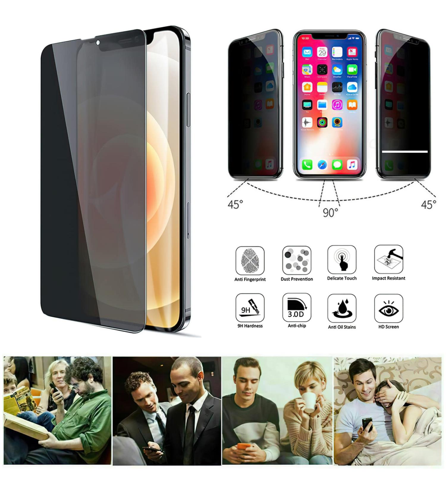 iPhone 14 Privacy Screen Protector - Data Protection Tempered Glass | Shop Internationally - Buy Online on GoSupps.com