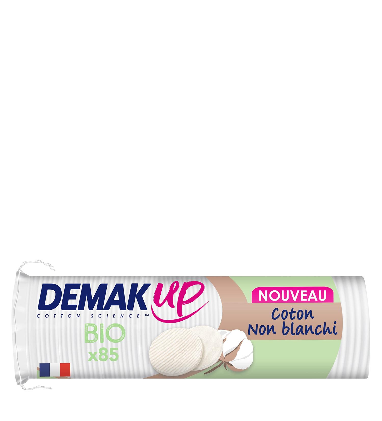 Demakup Organic Cotton Pads - 100% Natural GOTS Certified Non-Bleached - Gentle Face & Eye Makeup Remover - Buy Online on GoSupps.com