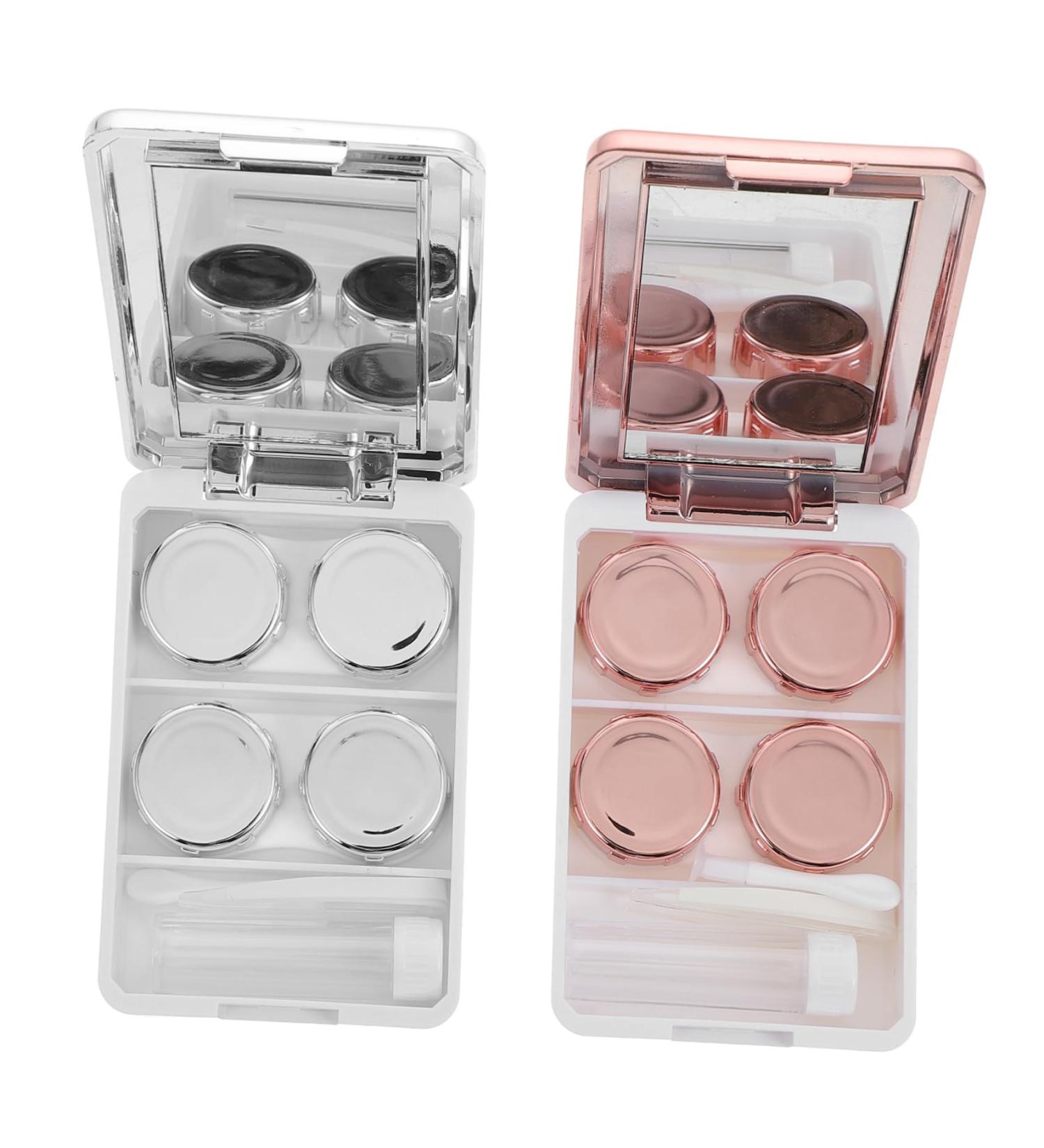 Lalafina 2 Set Mirror Color Contact Lens Case - Storage Container for Travel | Eye Accessories - Buy Online on GoSupps.com