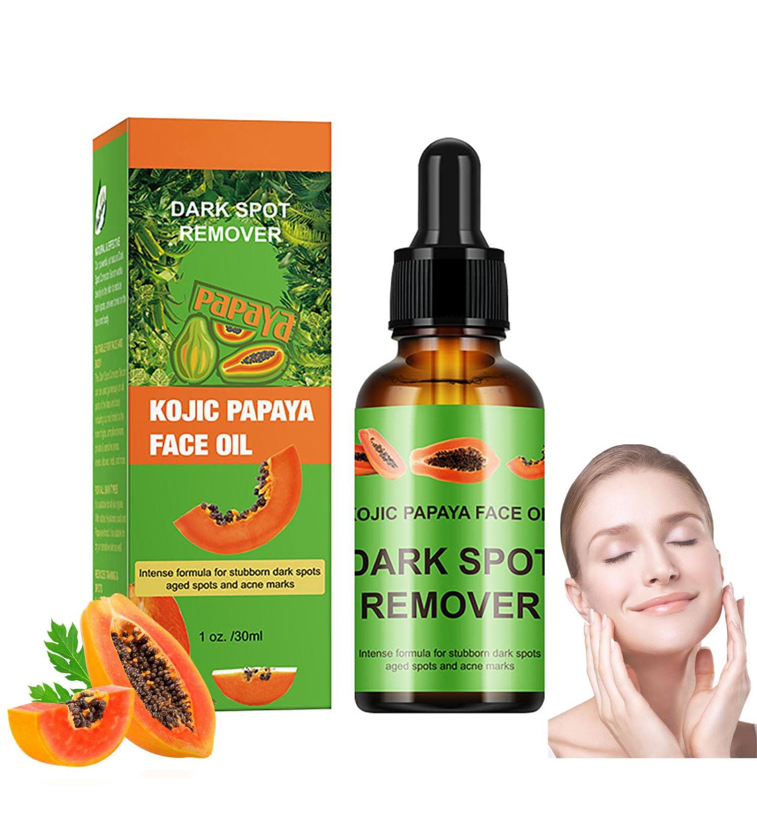Kojic Acid Face Serum 30ml- Papaya Serum for Face - Dark Spot Remover Face Oil - Face Care Serum for Women - Face Essence for Moisturization Anti-Aging Wrinkles - Buy Online on GoSupps.com