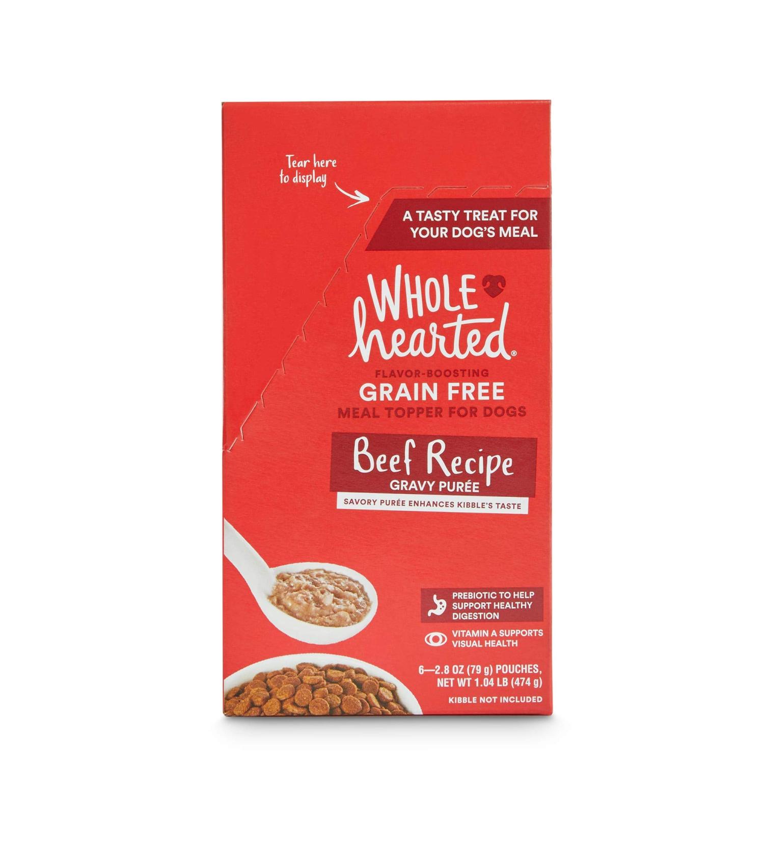 Petco Brand - WholeHearted Grain-Free Beef Recipe Gravy Puree Wet Dog Meal Topper 1 Count (Pack of 1)
