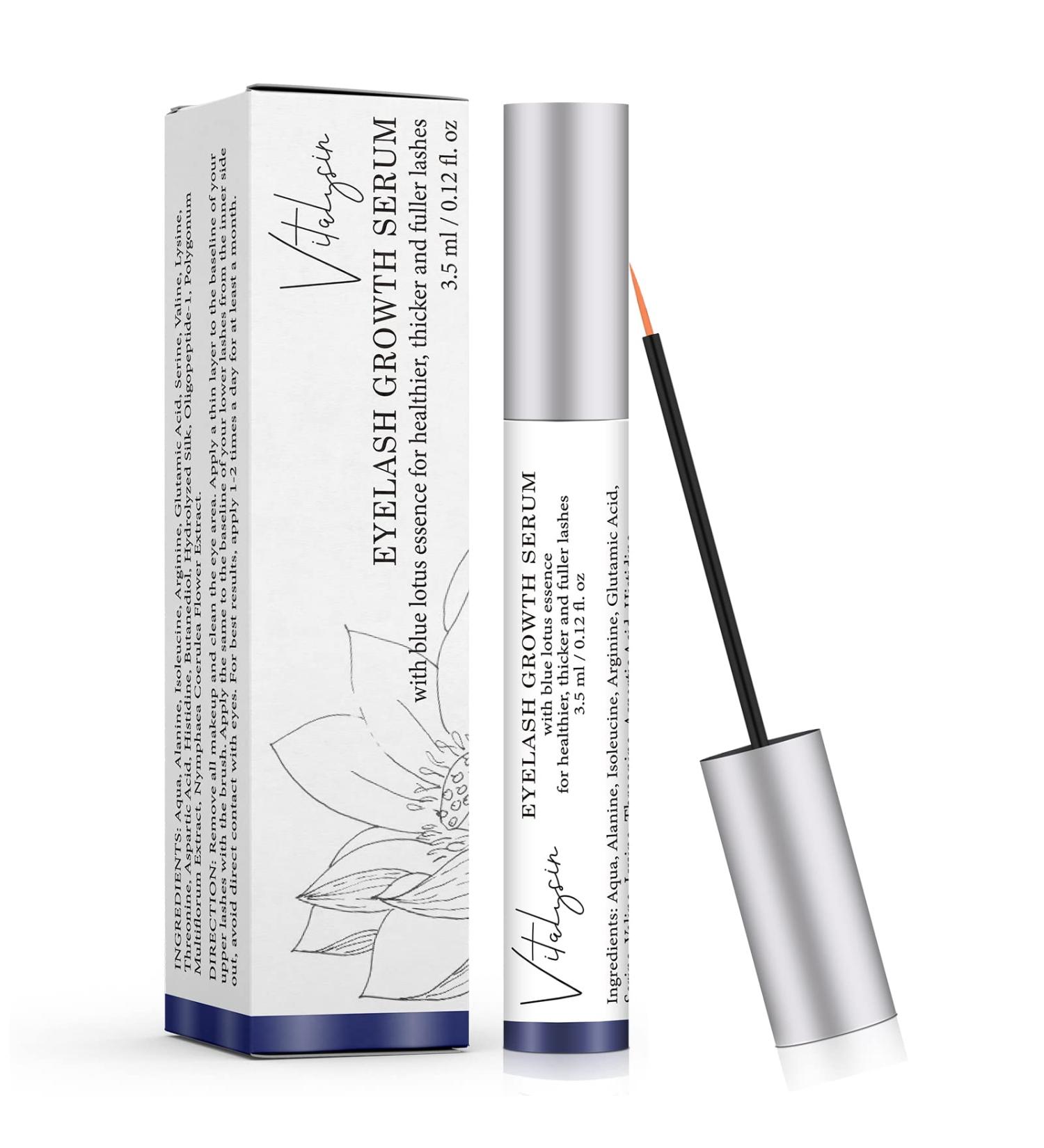 Vitalysin Eyelash Growth Serum - Eyebrow Enhancer - Premium Lash Boost Serum - Natural Ingredients - 0.12OZ/3.5ML (BLUE) - Buy Online on GoSupps.com