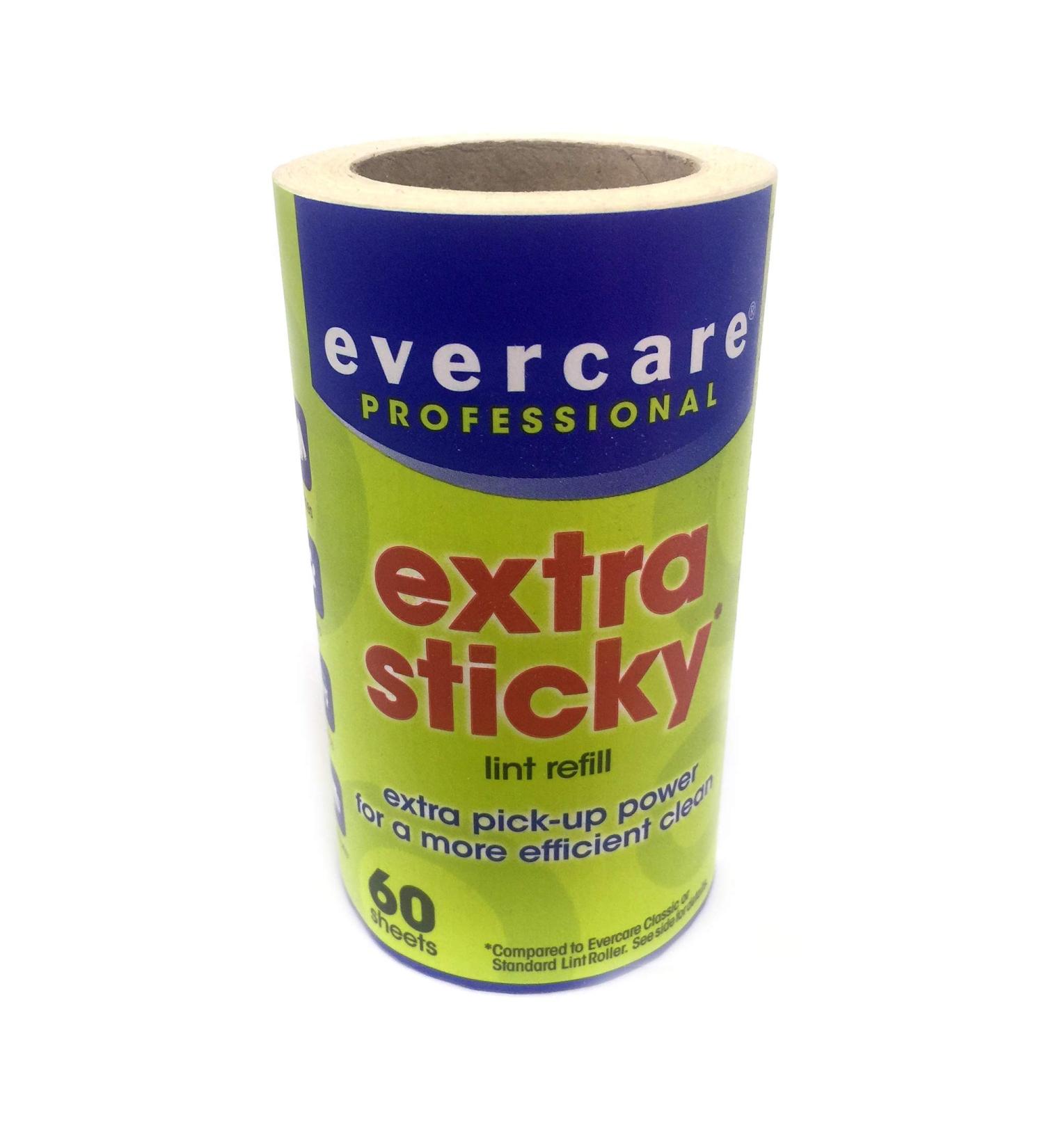 Evercare Lint Remover Refill Extra Sticky 60- Layers - 12 Rolls -No Handle