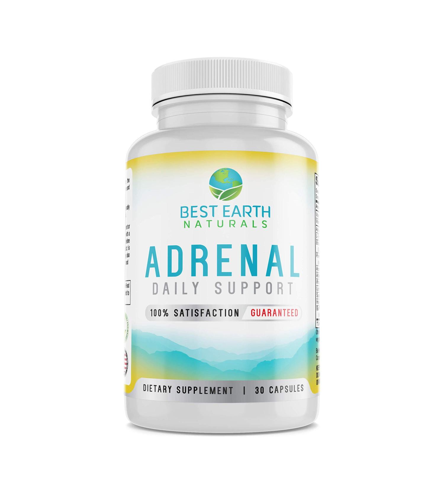 Earth Naturals Adrenal Support Supplement - 30 Count with Rhodiola Rosea, B Vitamins, Ashwagandha & More - Buy Online on GoSupps.com
