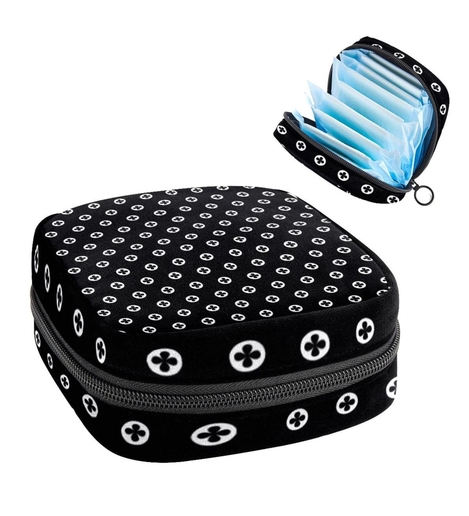 Polka Dot Sanitary Napkin Storage Bag - Portable Period Pouch for Women & Teens - Multi-colored - Buy Online on GoSupps.com