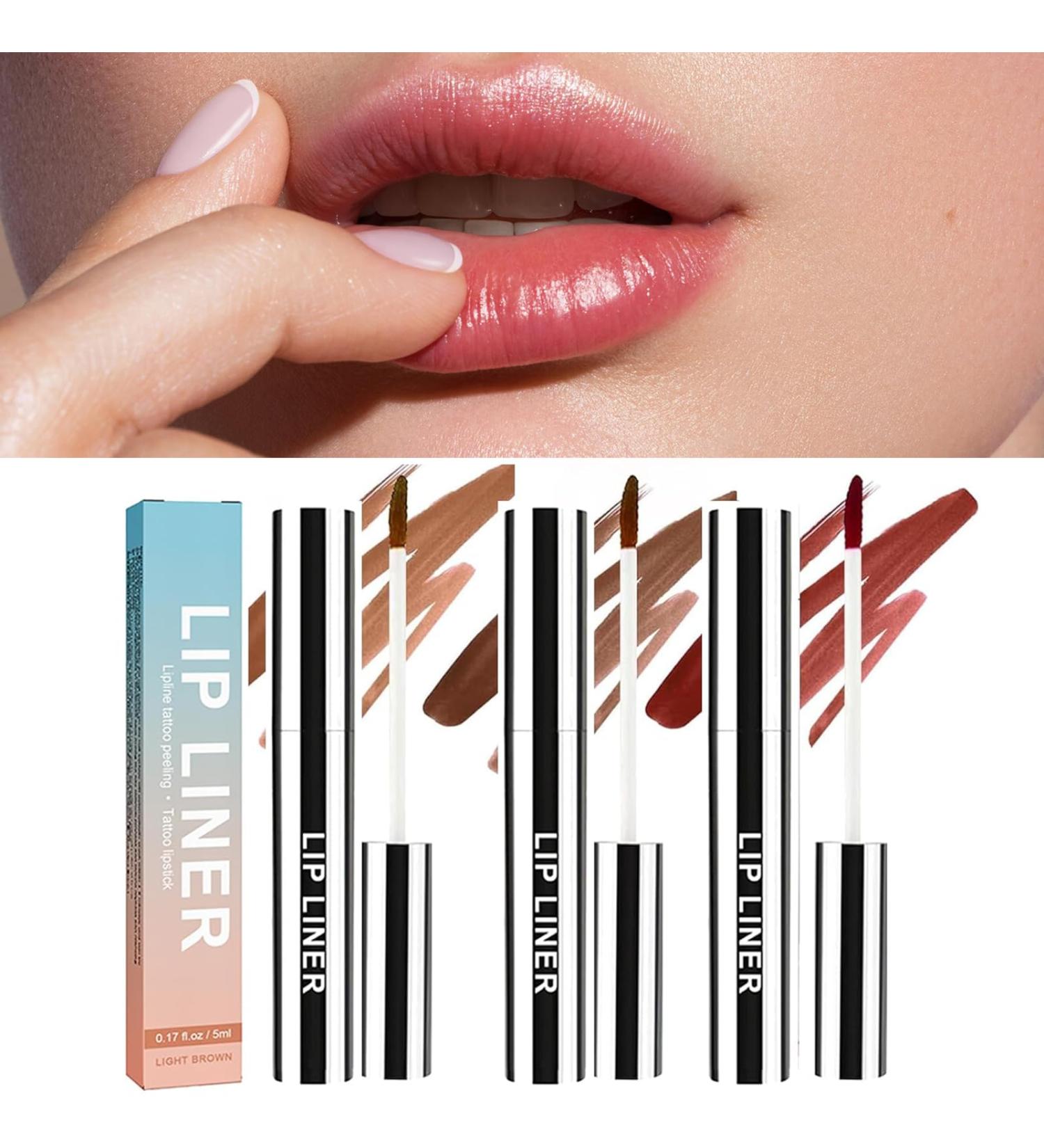 SOMGKINE Removable lip liner removable lip pencil waterproof lip pencil long-lasting for plump lips tattoo (LIGHT BROWN 1) - Buy Online on GoSupps.com
