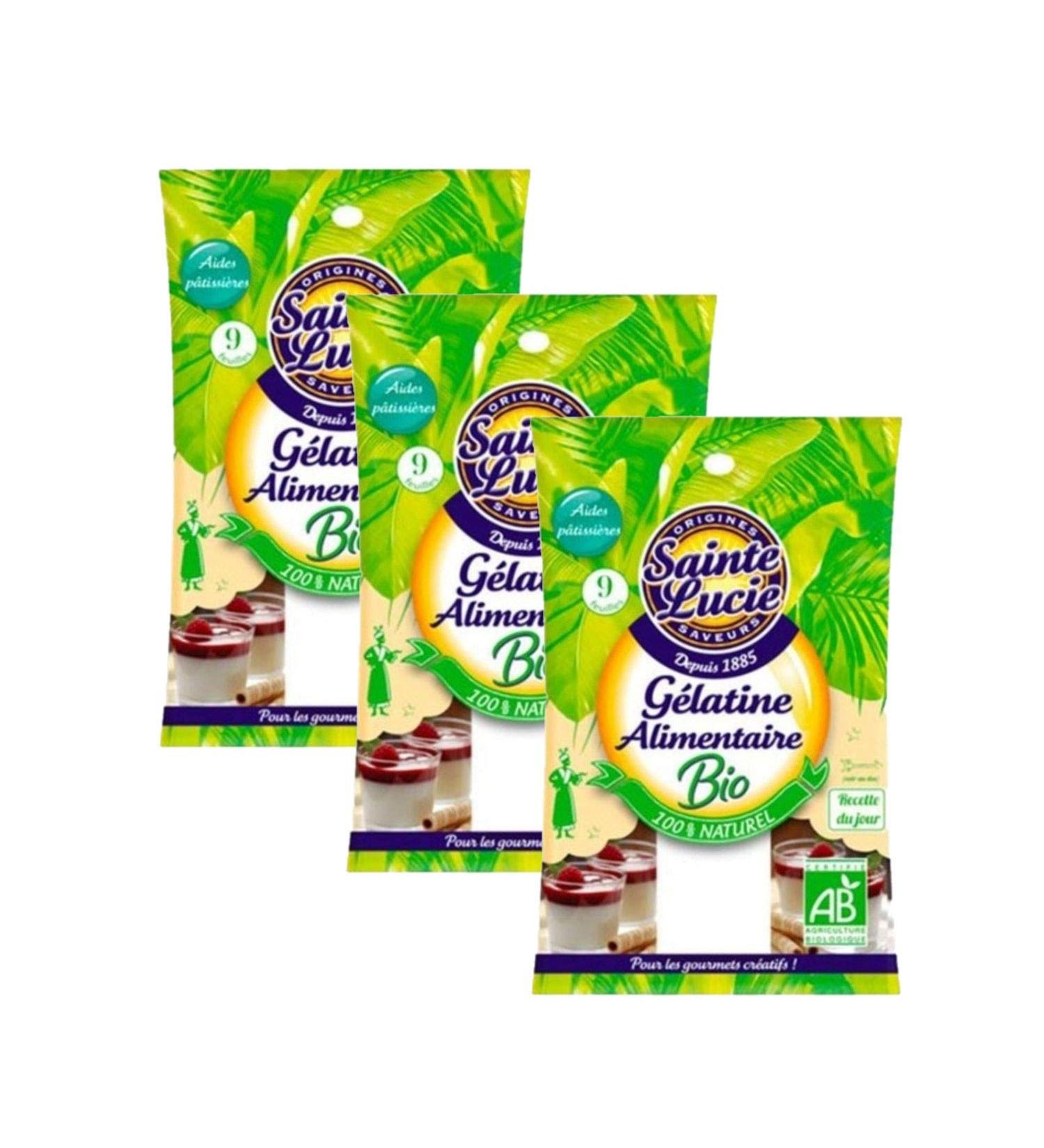 Sainte Lucie Sainte Lucie Organic Gelatin 11 g - Pack of 3