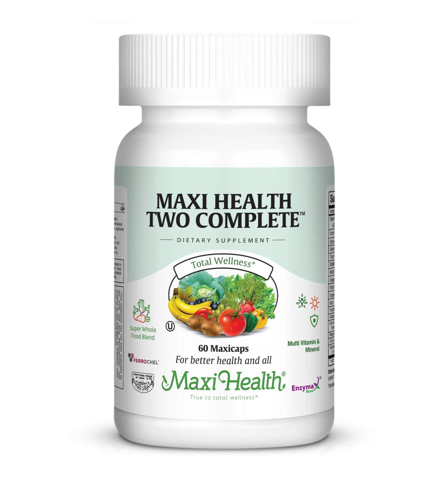 Maxi Health Multivitamin for Women & Men Vitamin and Mineral Supplements for Energy and Wellness Support Kosher Vitamins and Minerals Supplement 60 Multivitamin Capsules Unflavored 60 Count (Pack of 1) - Buy Online on GoSupps.com