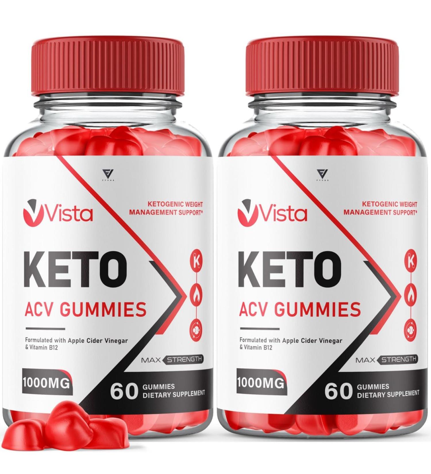 Fyvus Vista Keto ACV Gummies 2 Pack | Advanced Weight Loss Supplement with Apple Cider Vinegar | Keto-Friendly (120 Gummies - Buy Online on GoSupps.com