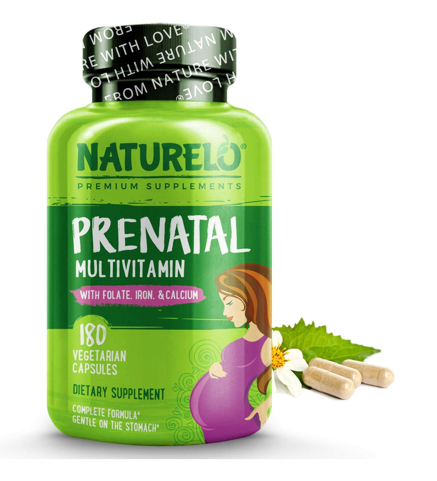 NATURELO Prenatal Multivitamin - Organic Whole Food  Gluten Free  180 Capsules - Buy Online on GoSupps.com