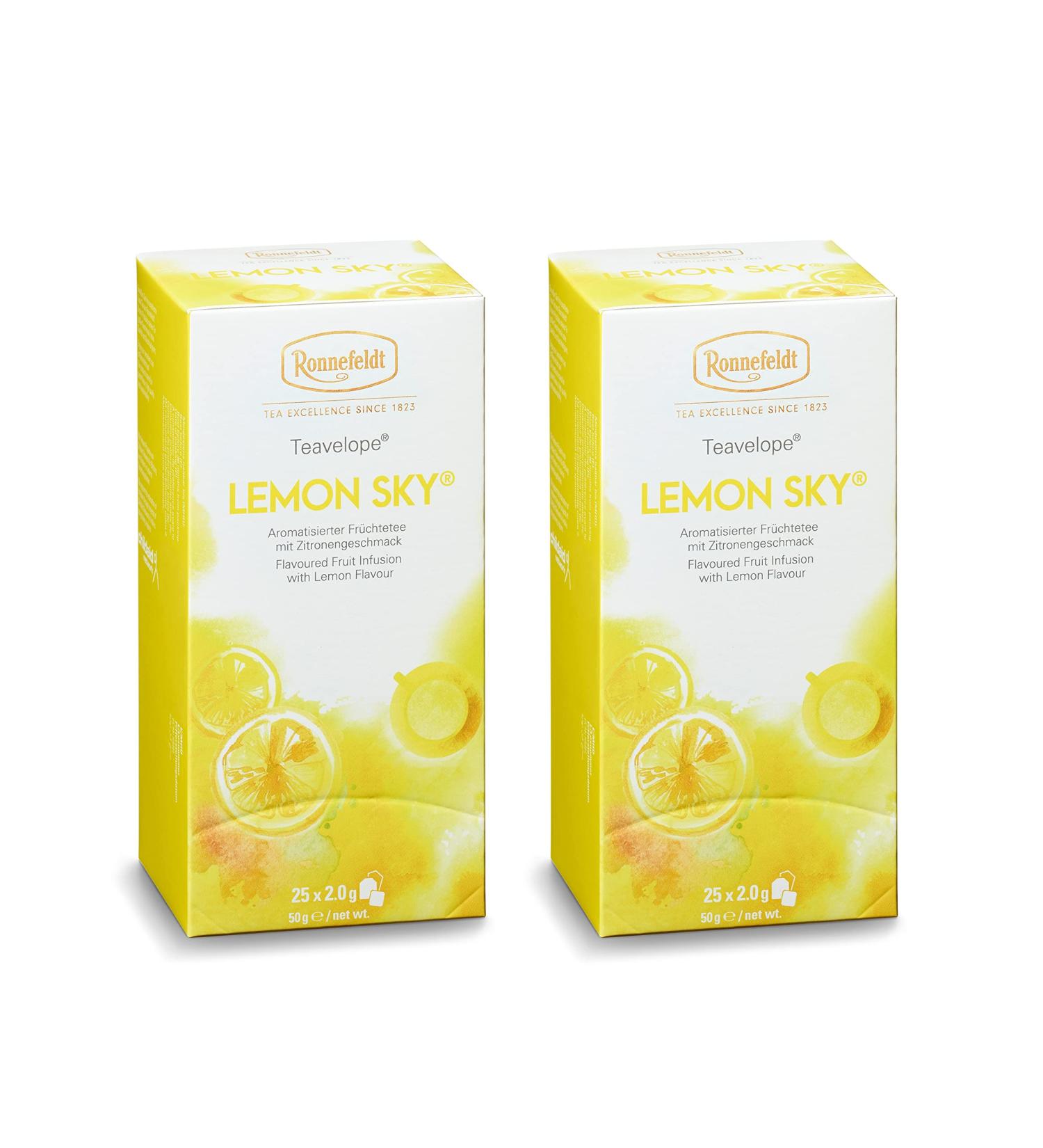 Ronnefeldt-Teavelope Lot de 2 sachets de th aromatis Citron vert 2 x 25 x 2 g