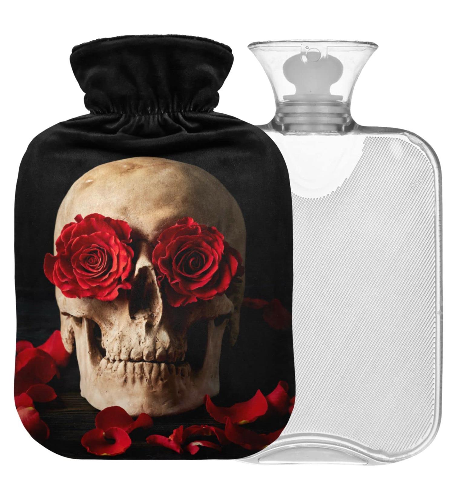 Shop Naanle Fantasy Skull Roses 2L Hot Water Bottle | Heat & Cold Therapy for Pain Relief - Buy Online on GoSupps.com