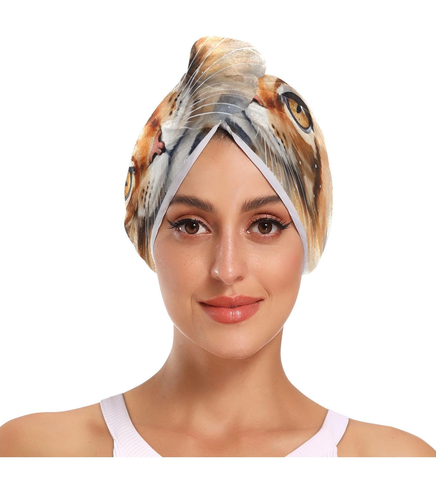 Handsome Cat Hair Towel 2 Pack | Super Absorbent Quick Dry Hair Turbans for Women & Girls - Ideal for Effortless Hair Drying - Buy Online on GoSupps.com