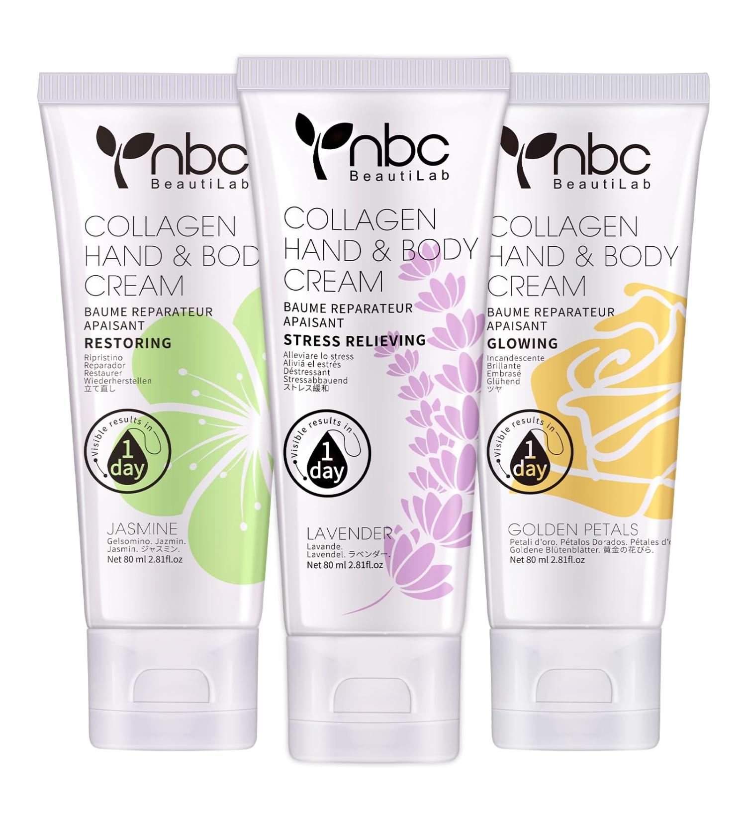 NBC Beautilab Hand Cream for Dry Skin Relieves and Repairs Extremely Dry Cracks 3 Pieces Durable and Non-Oily Hand Lotion Travel Size - Buy Online on GoSupps.com