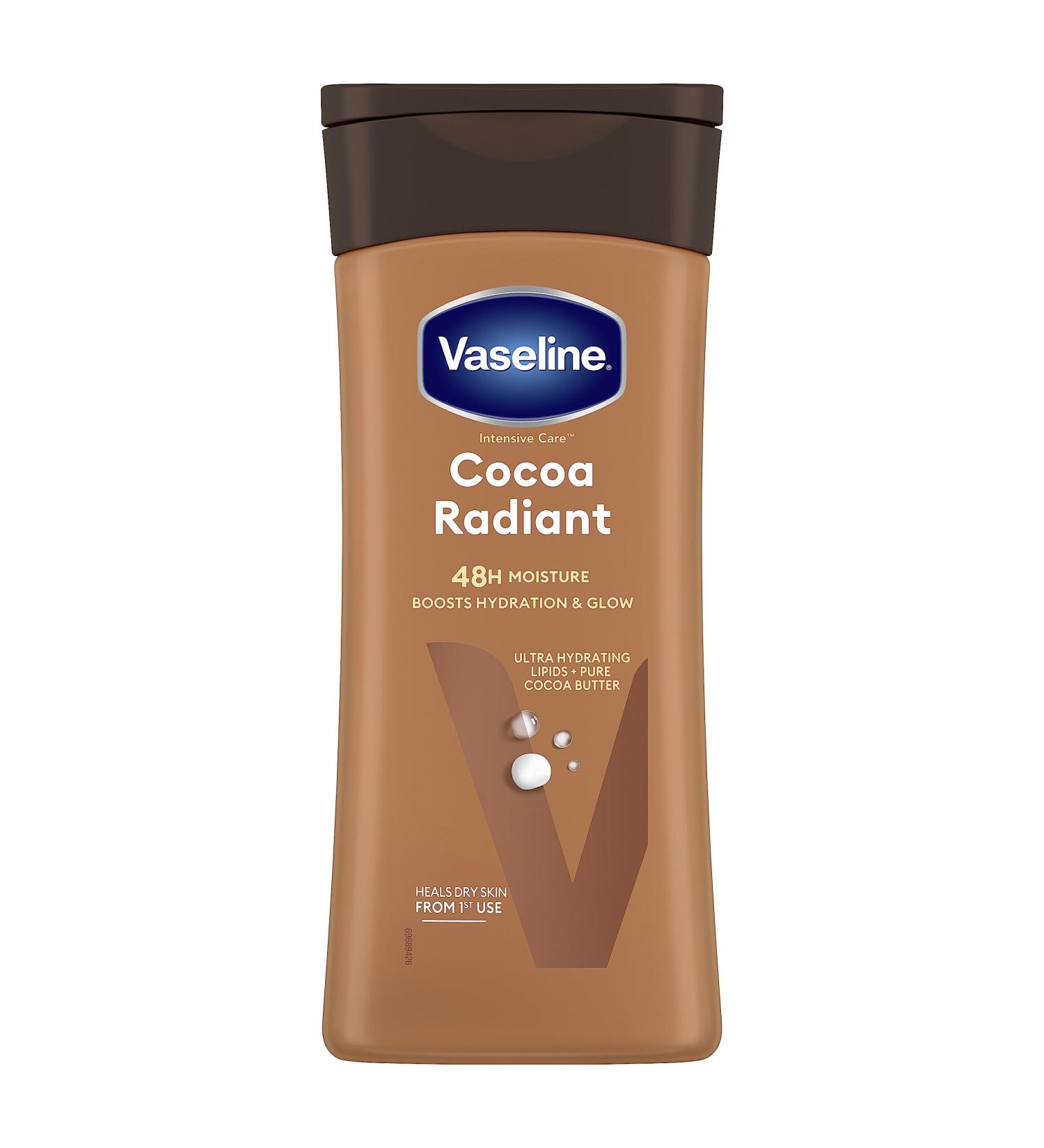 Vaseline Intensive Care Cocoa Radiant Body Lotion with ultra-hydrating lipids and pure cocoa butter for dry skin 200 ml 200 ml (Pack of 1) Cocoa Radiant Body Lotion 200ml - Buy Online on GoSupps.com