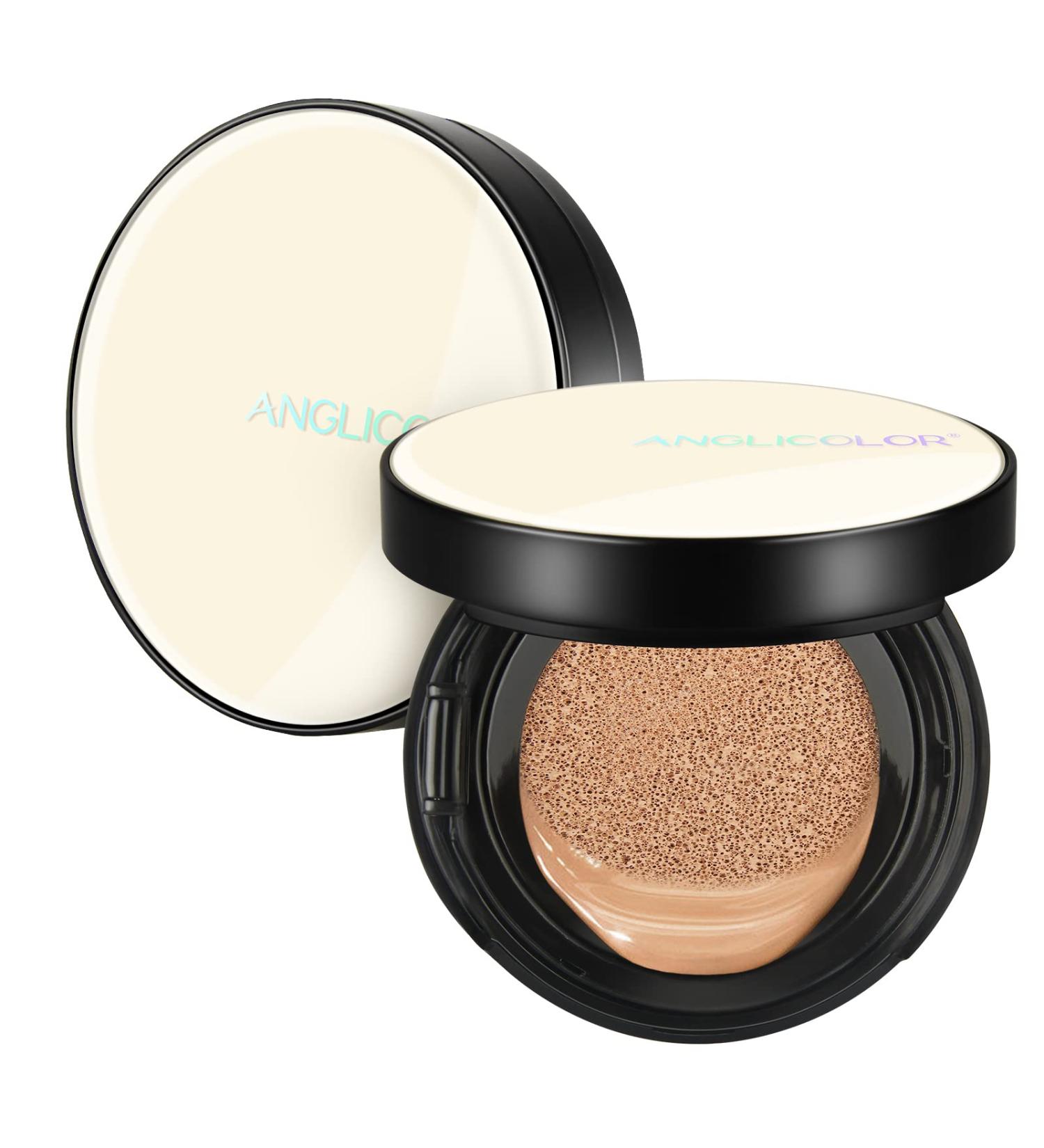 Anglicolor Cushion Foundation - Full Coverage Concealer for Blemishes - Matte Finish Makeup Base for Sensitive Skin - 0.25fl.oz (04 Beige) - Buy Online on GoSupps.com