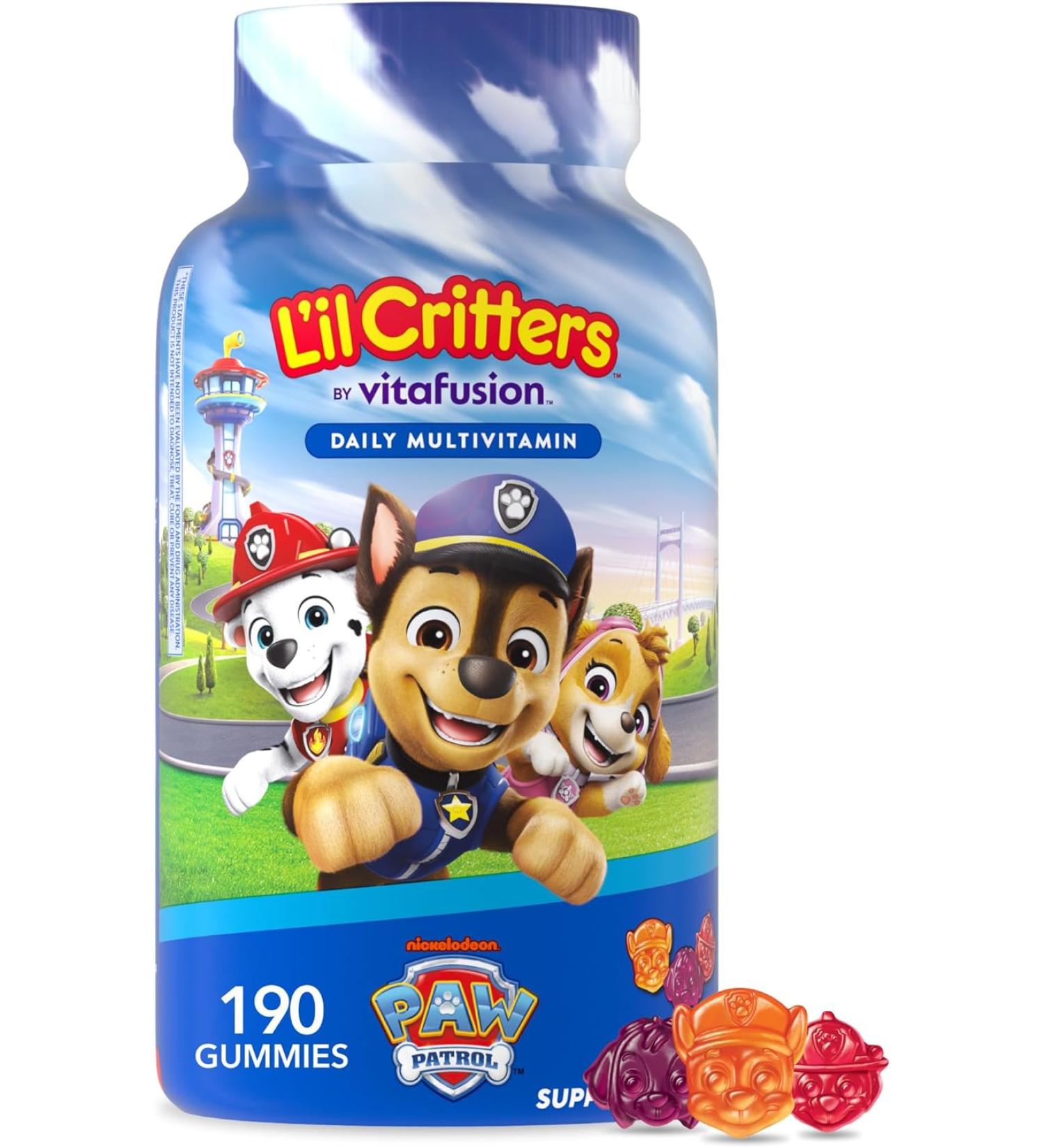 Lil Critters Paw Patrol Multivitamin Gummies 190ct - Complete Kids' Nutrition - Buy Online on GoSupps.com