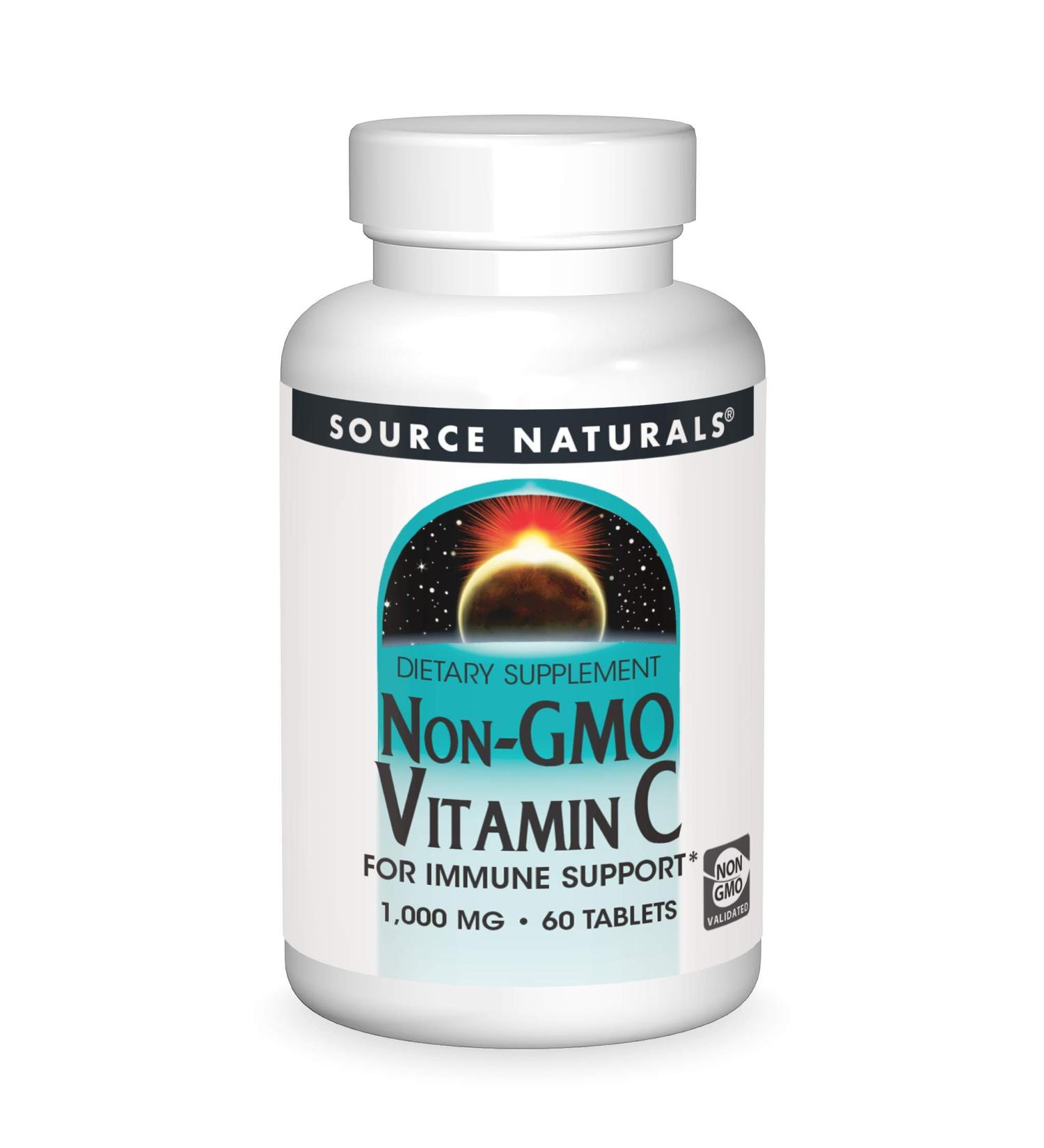 Source Naturals Non-GMO Vitamin C Tablets - 60 Count - Buy Online on GoSupps.com