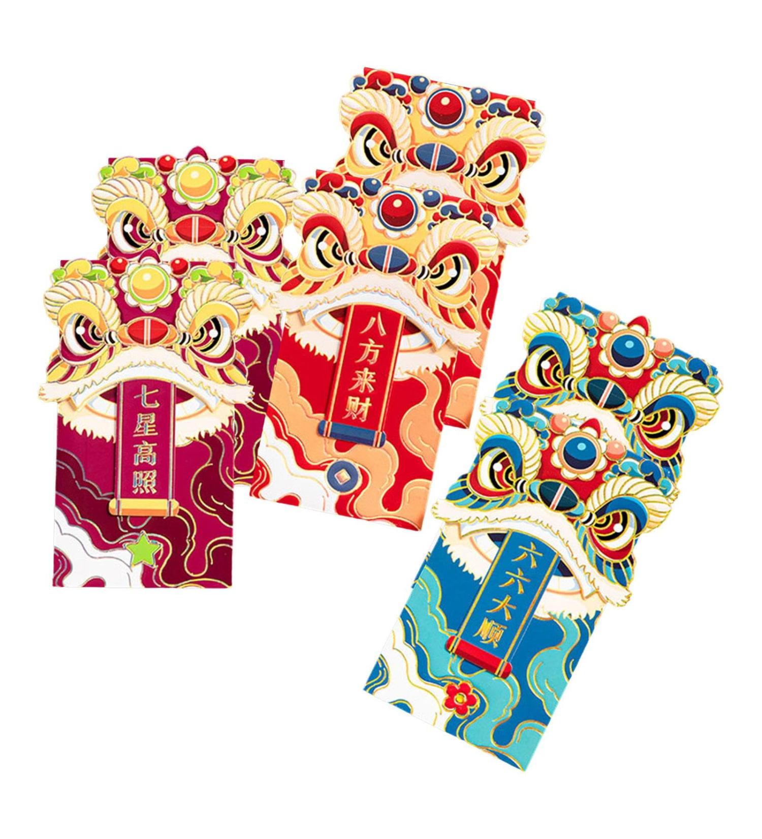 Generic 6X 2024 Chinese New Year Red Envelope Red Pocket Delicate Hongbao Spring Festival Graduation Gift Birthday Holiday Style A - Buy Online on GoSupps.com