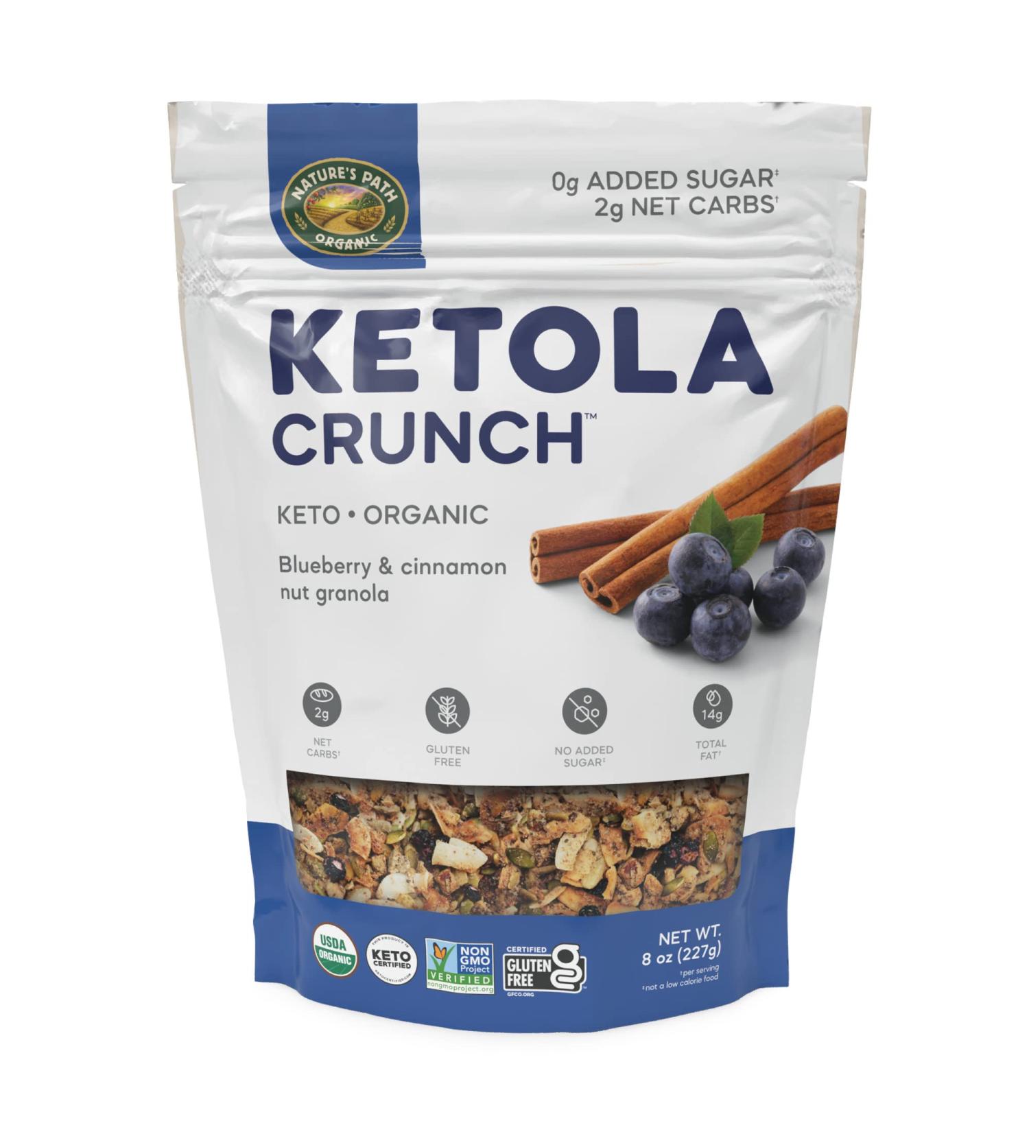 Buy Nature's Path Ketola Crunch Blueberry & Cinnamon Granola 8 oz â€“ Healthy Low Carb Snack - Buy Online on GoSupps.com