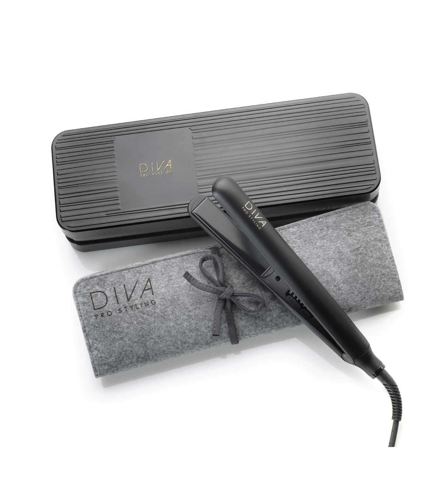 Diva Pro Styling Digital Straightener and Styler Onyx with Macadamia Argan Oil - Ceramic Plates with Keratin Infusion - Buy Online on GoSupps.com