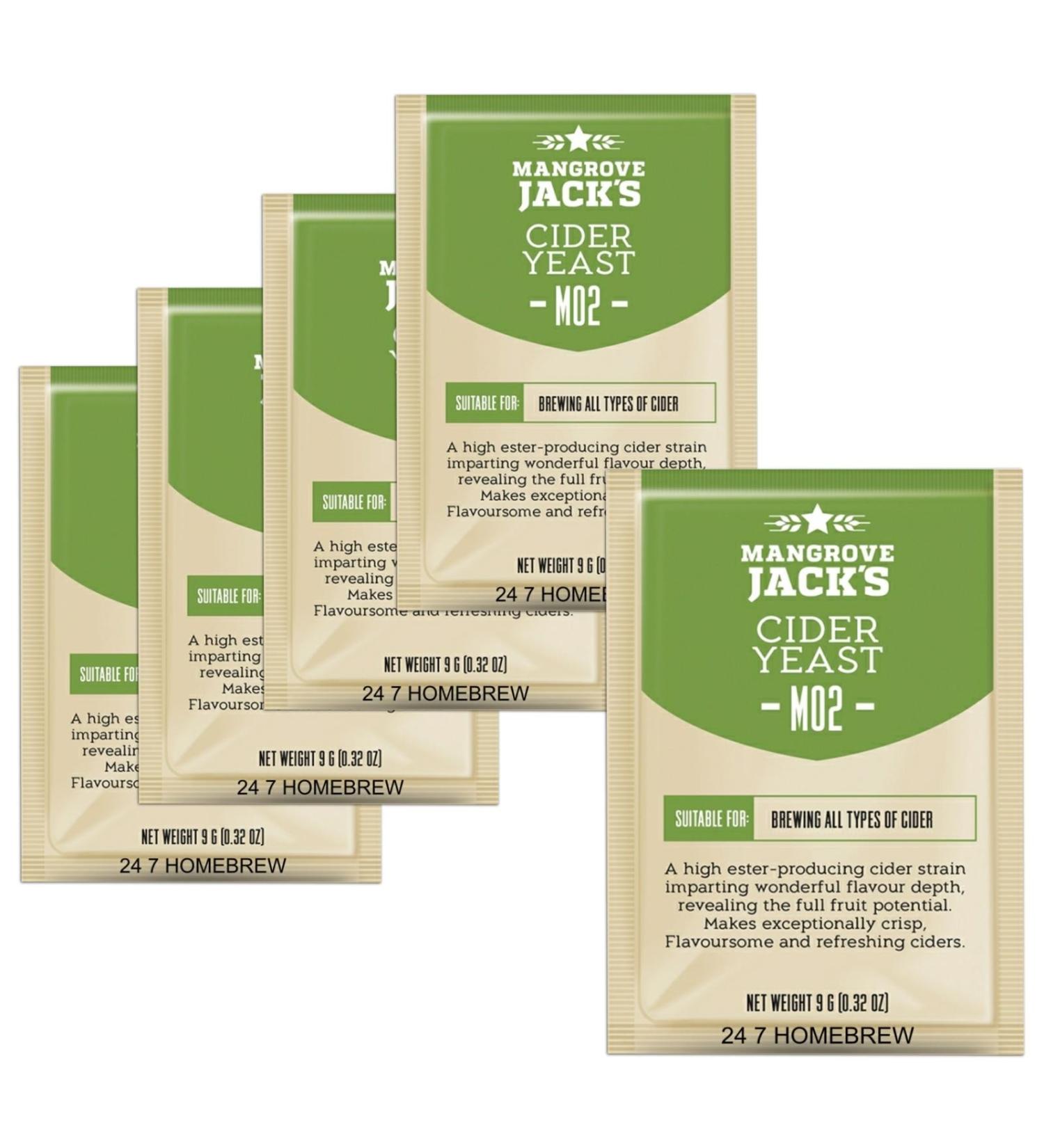 Mangrove Jack's Yeast Cider M02 Craft Series Levure 9 g friandises 23 l