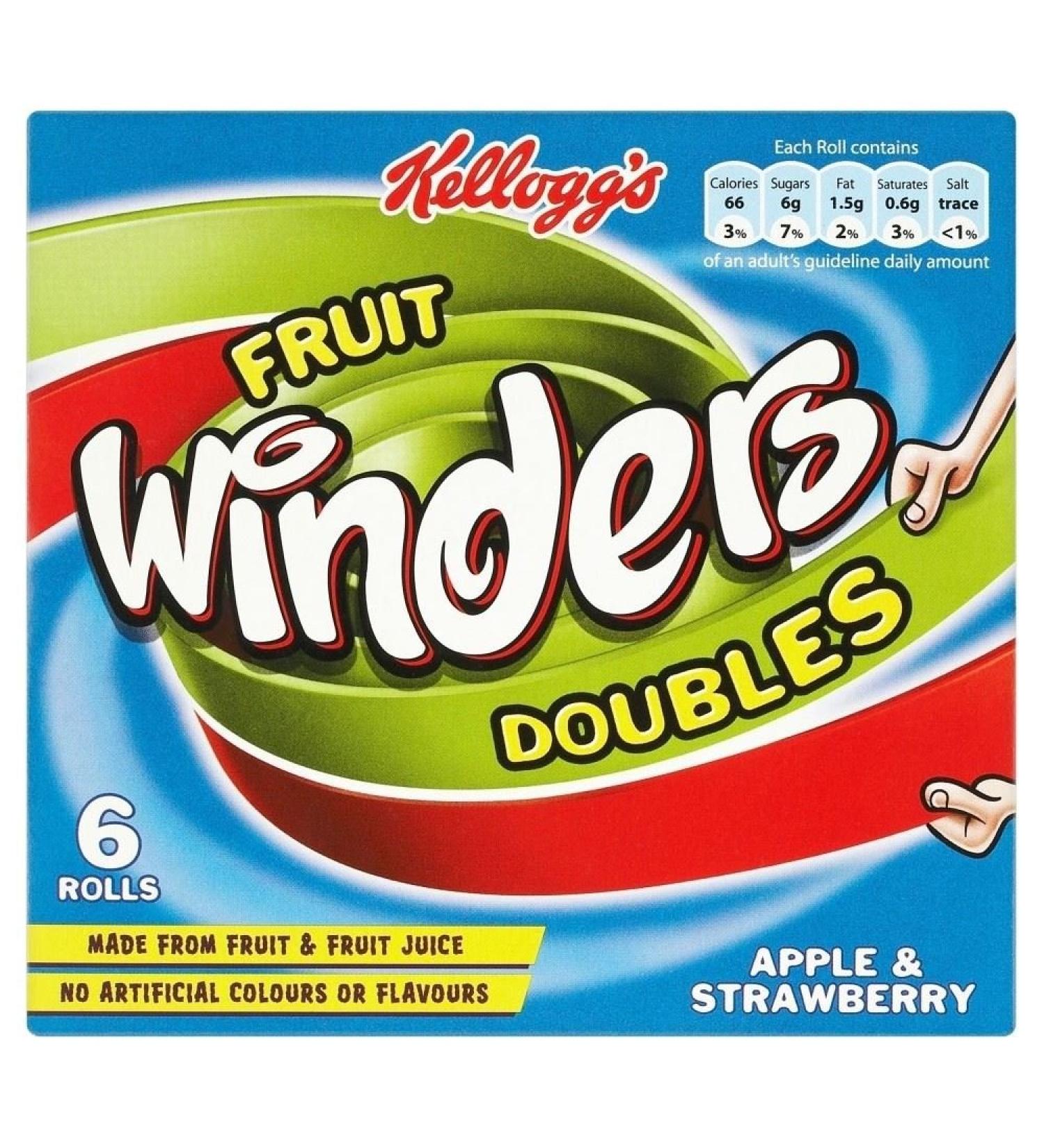 KELLOGG'S Kellogg's Fruit Winders Doubles Apple & Strawberry (6x17g)