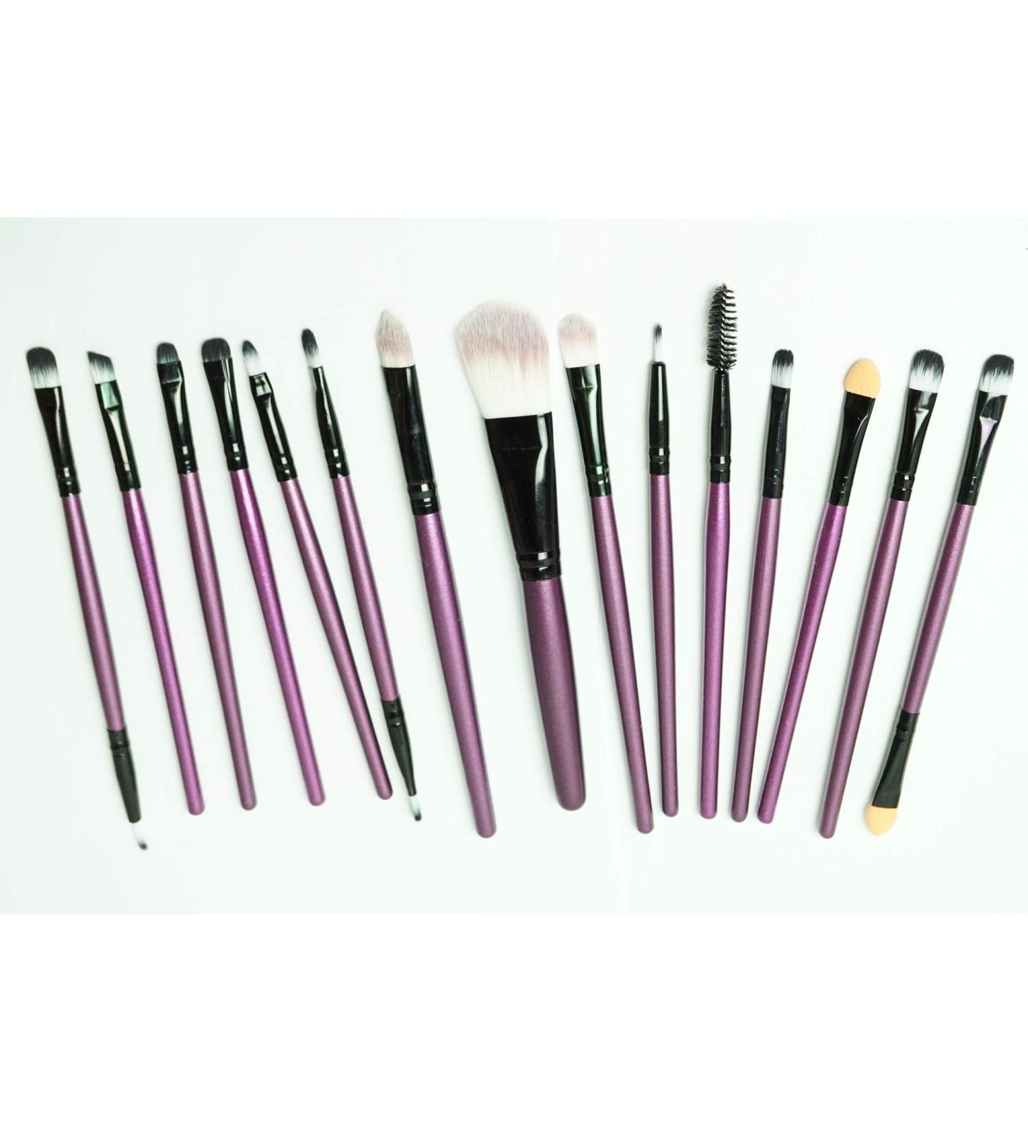 GS-Nails Make Up Brush Set Purple 15pcs.