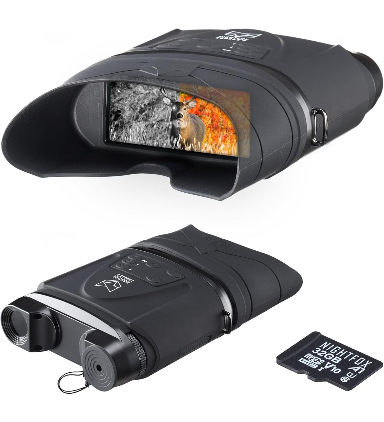 Nightfox Corsac 2 1080p HD Digital Infrared Night Vision Goggles | Records 1080p HD Footage  32GB Memory | 200yd+ Range | Dual Lens Extra-Large Viewing Screen | NVG Night Vision Binoculars with Camera - Buy Online on GoSupps.com