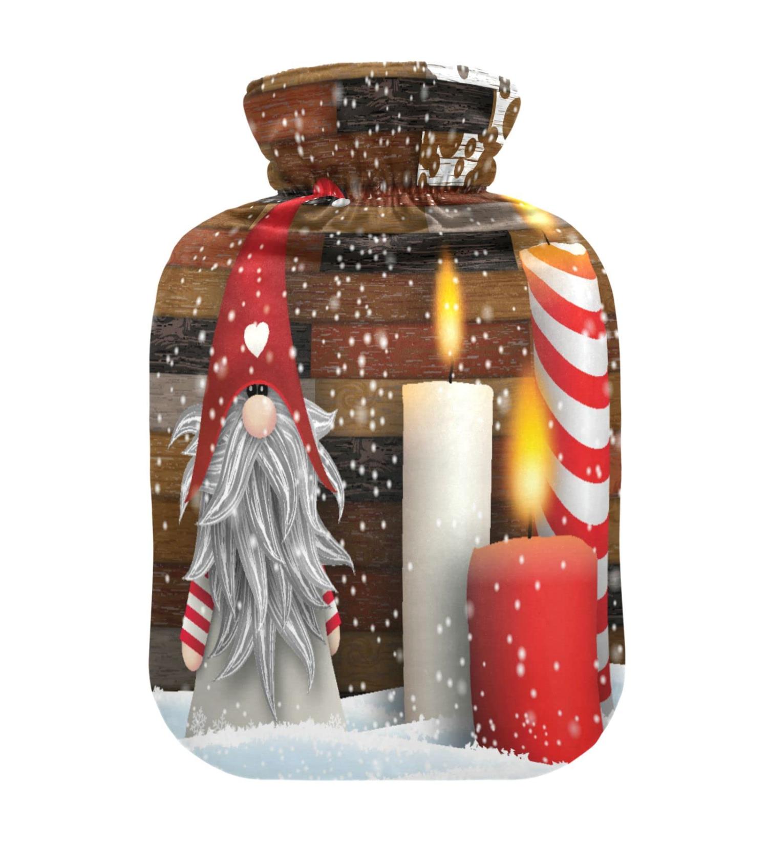 Hot Water Bottle with Cover - Christmas Warmth & Pain Relief for Kids & Adults | 2L Heat Pack - Buy Online on GoSupps.com