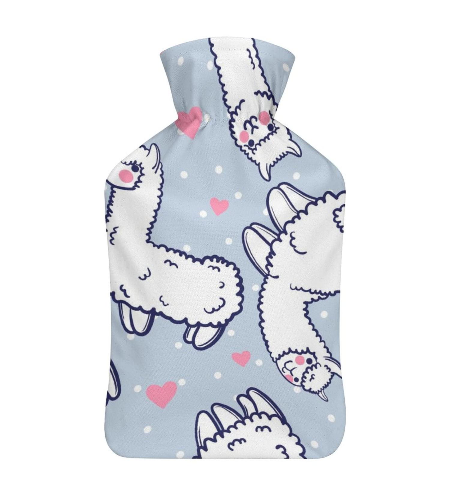 Hot Water Bottle with Lid - Alpaca Rubber Hot Water Bag for Pain Relief Cramps & Foot Warmer - Ideal for Hot and Cold Therapy - Buy Online on GoSupps.com